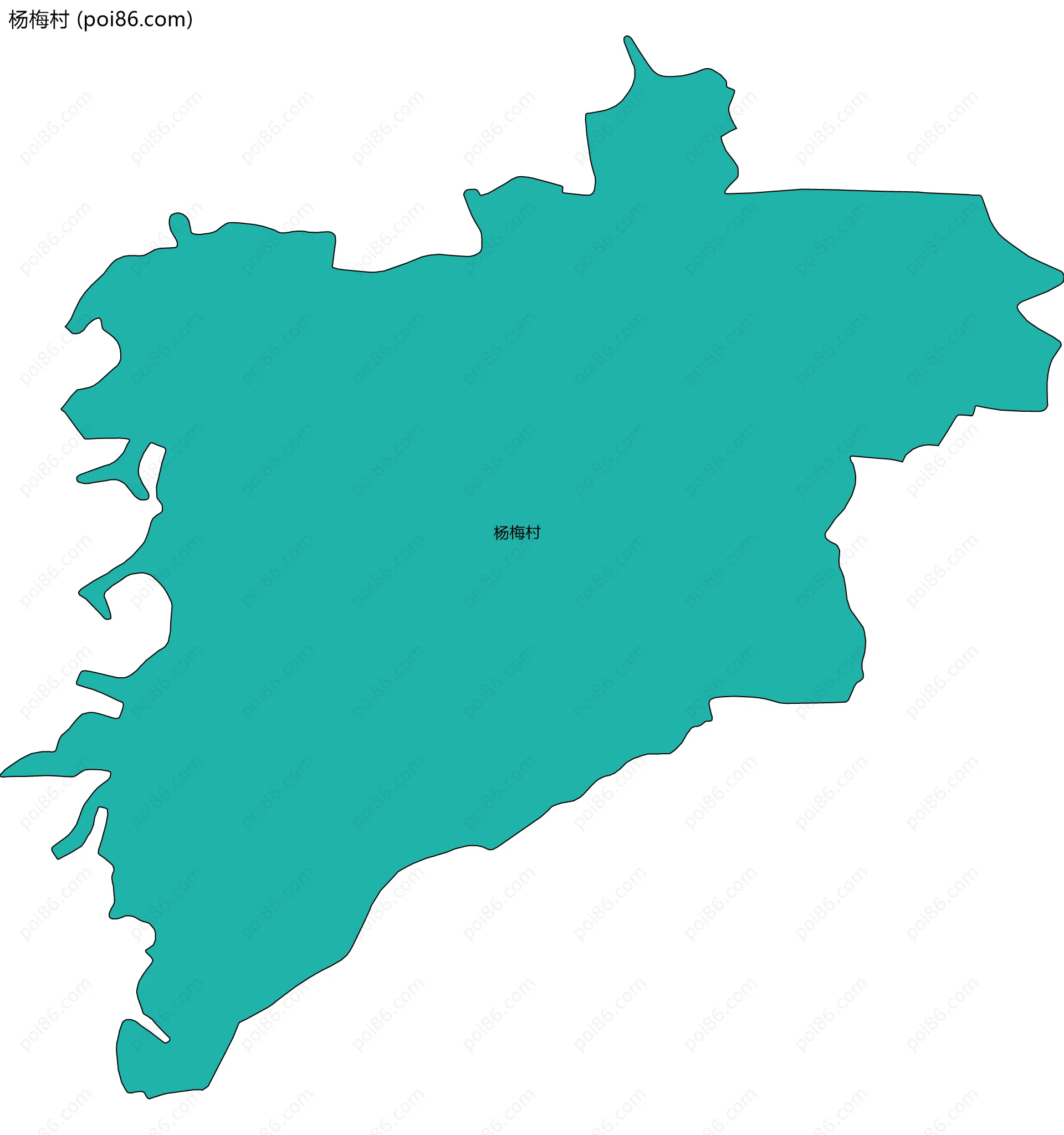 杨梅村边界地图