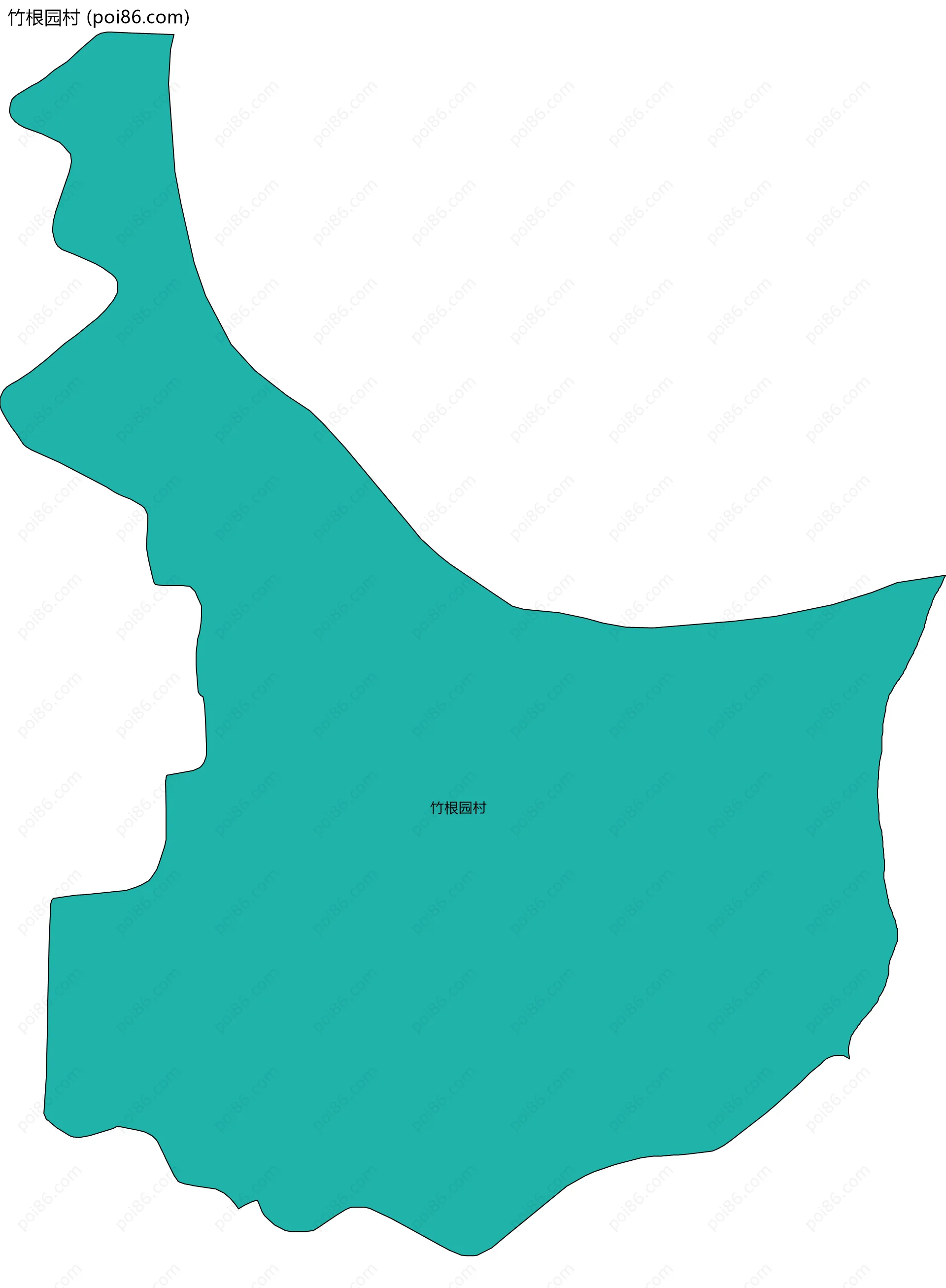 竹根园村边界地图