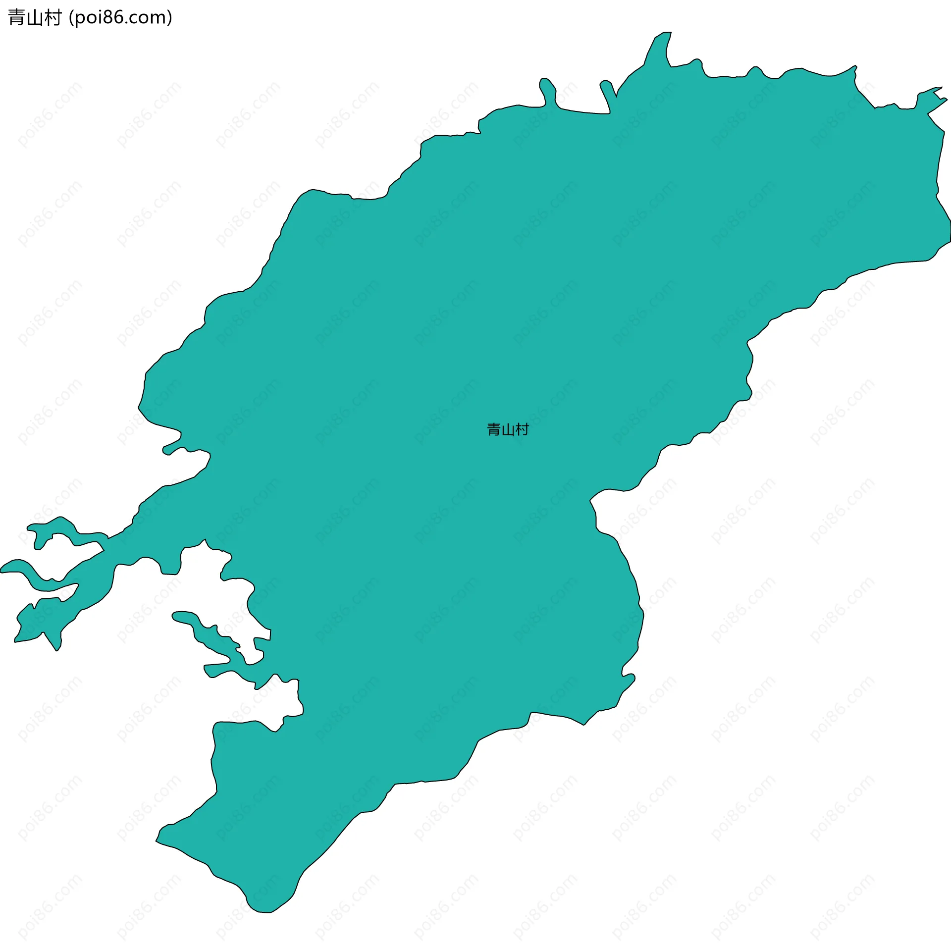 青山村边界地图