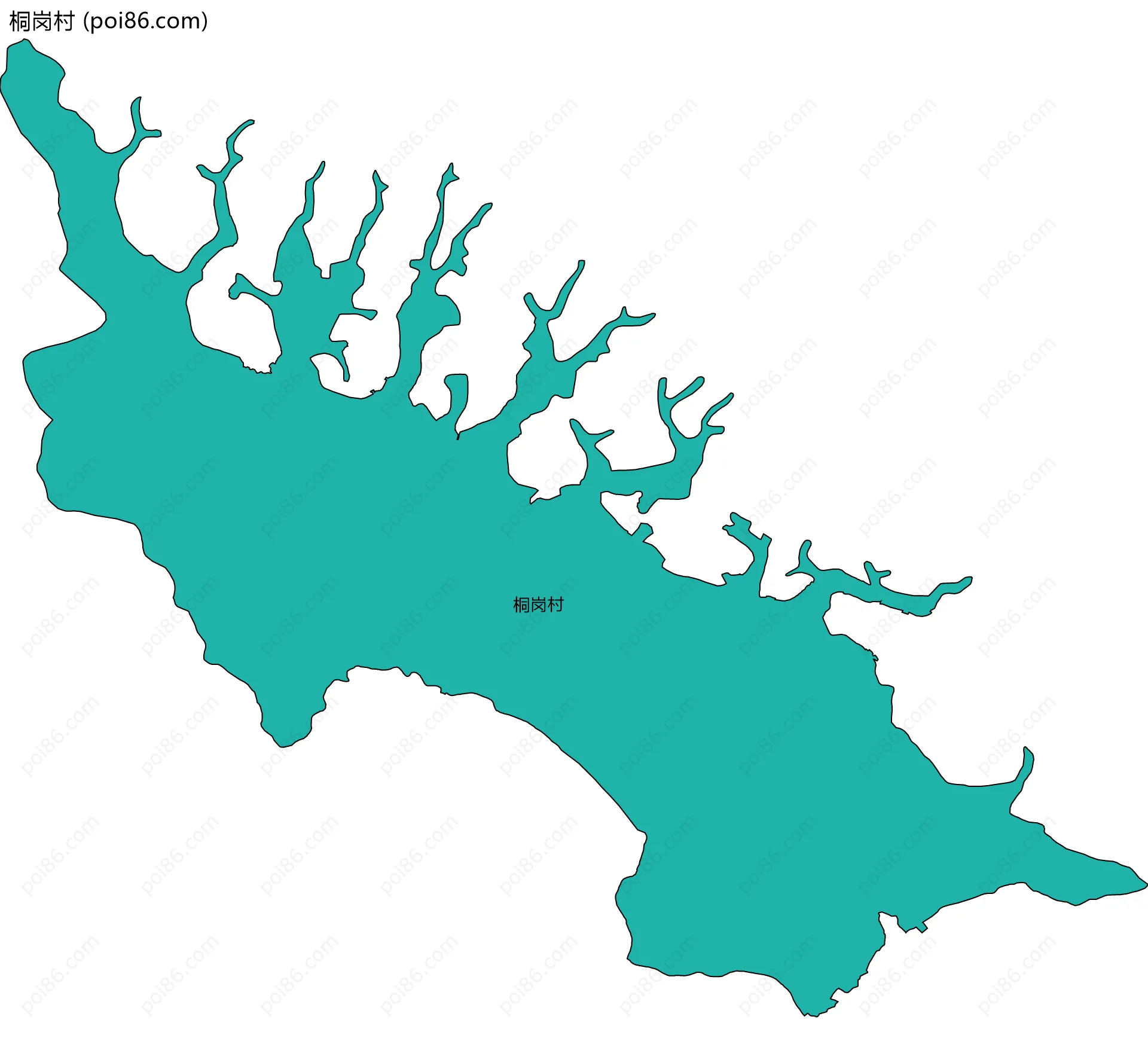 桐岗村边界地图