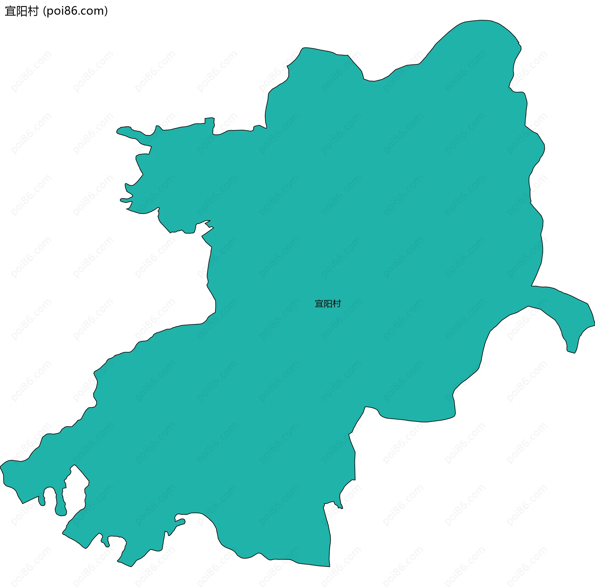 宜阳村边界地图