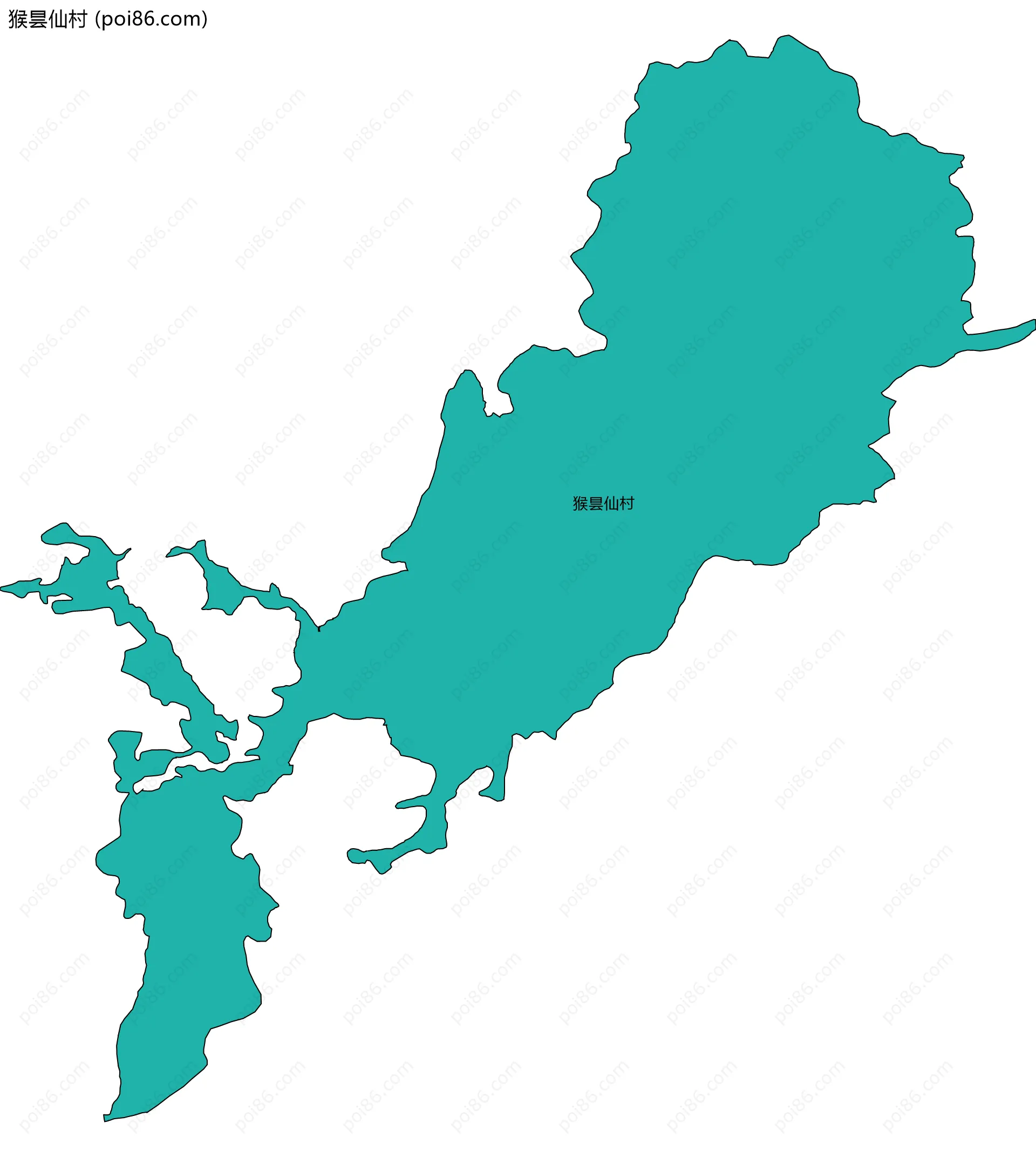 猴昙仙村边界地图