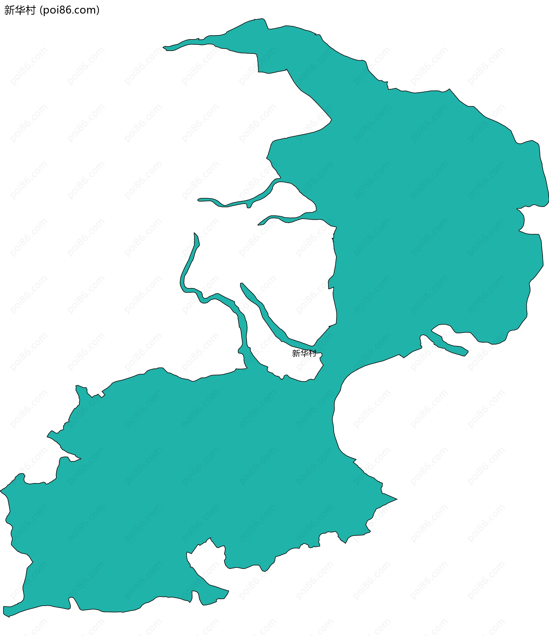 新华村边界地图