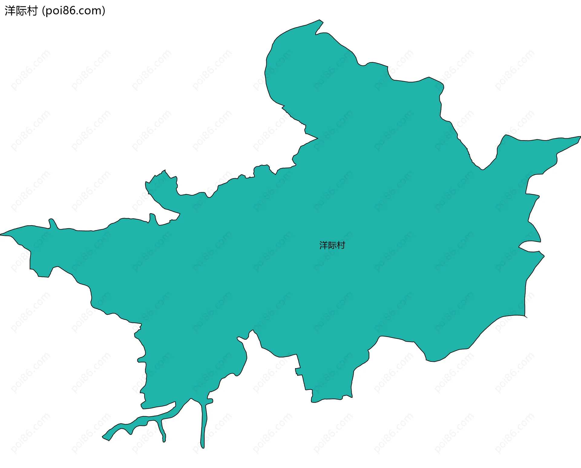 洋际村边界地图