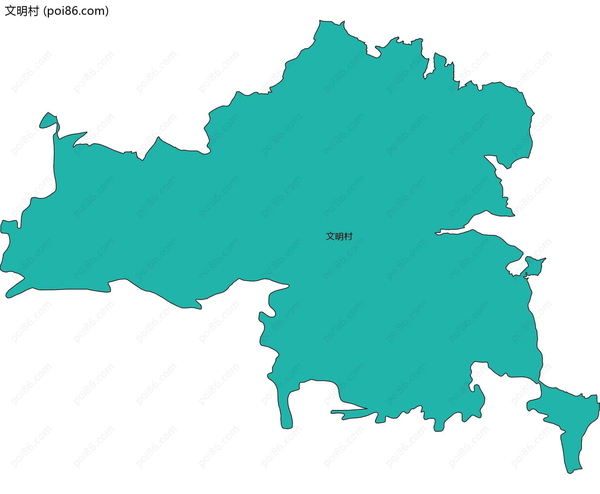 文明村边界地图