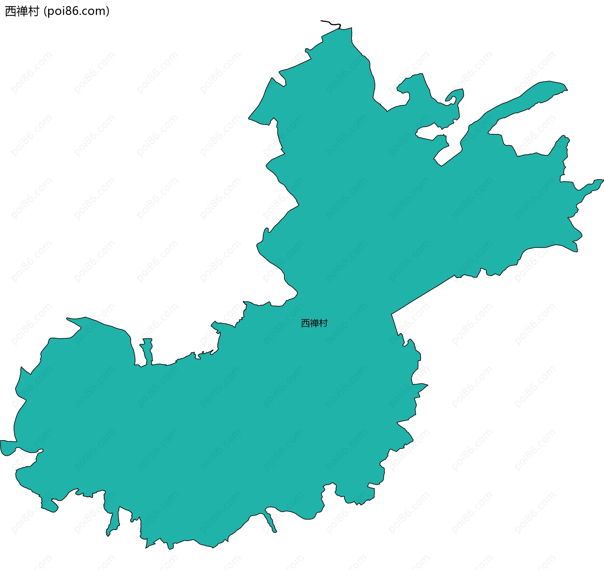 西禅村边界地图