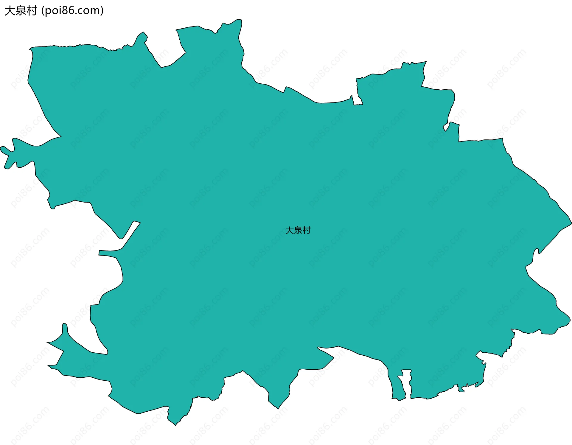 大泉村边界地图