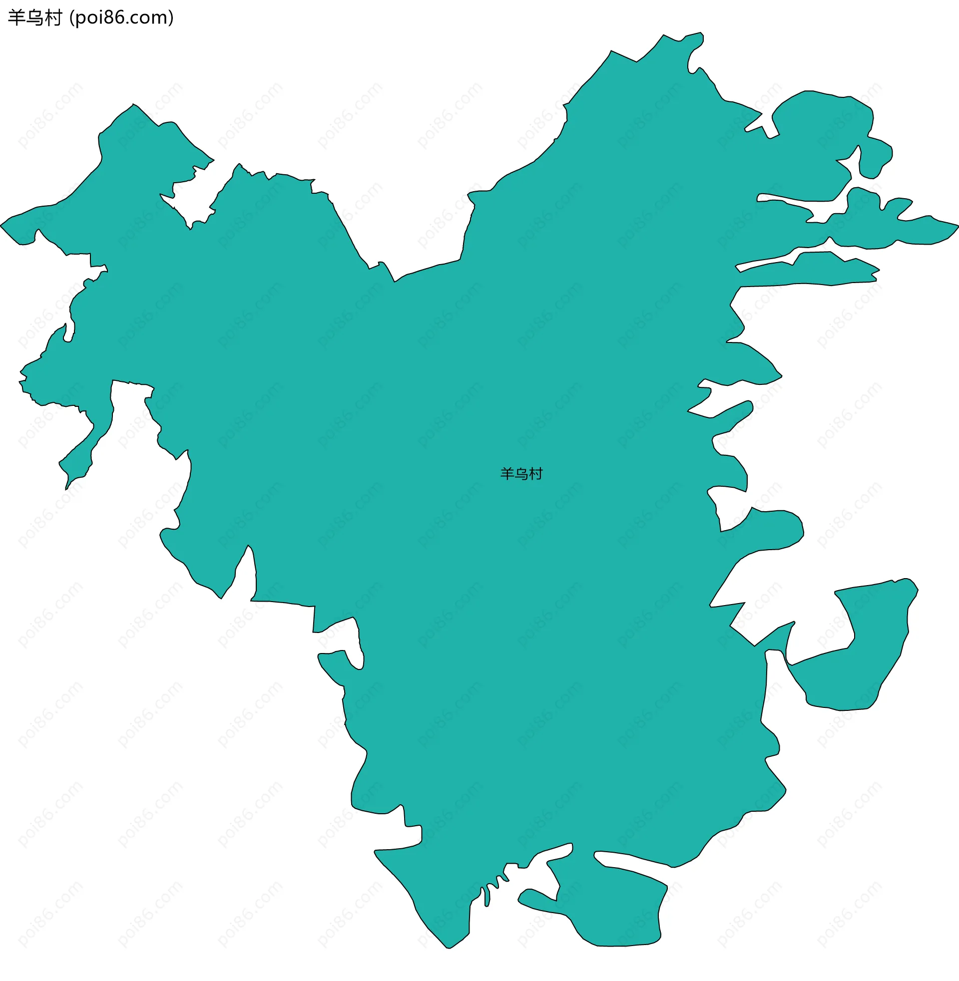 羊乌村边界地图