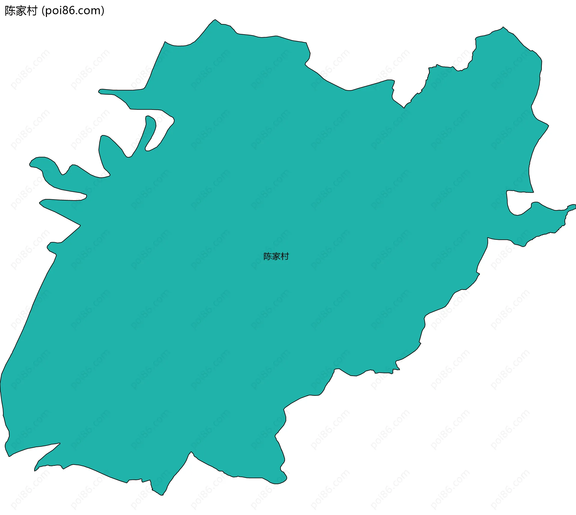 陈家村边界地图