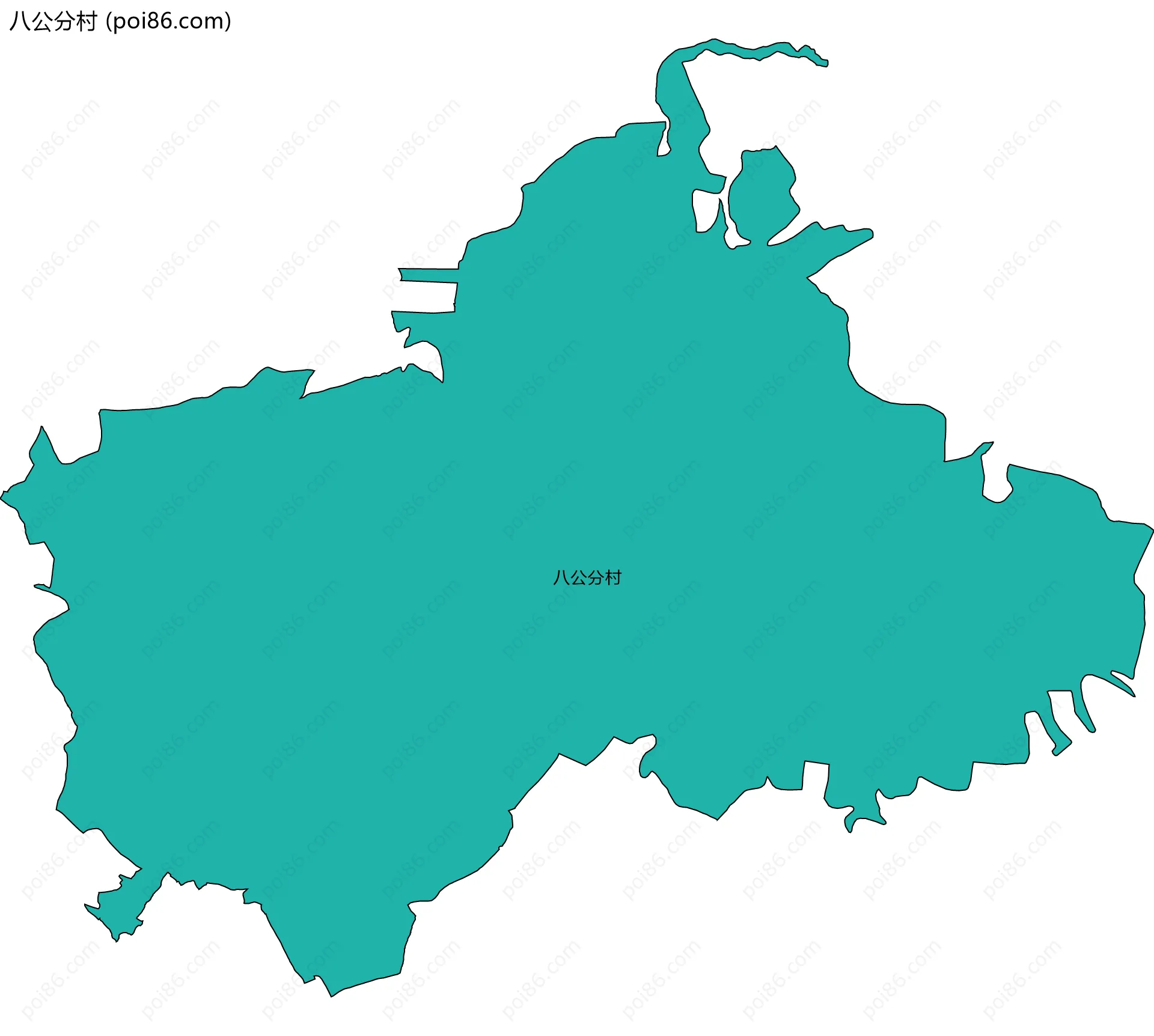 八公分村边界地图