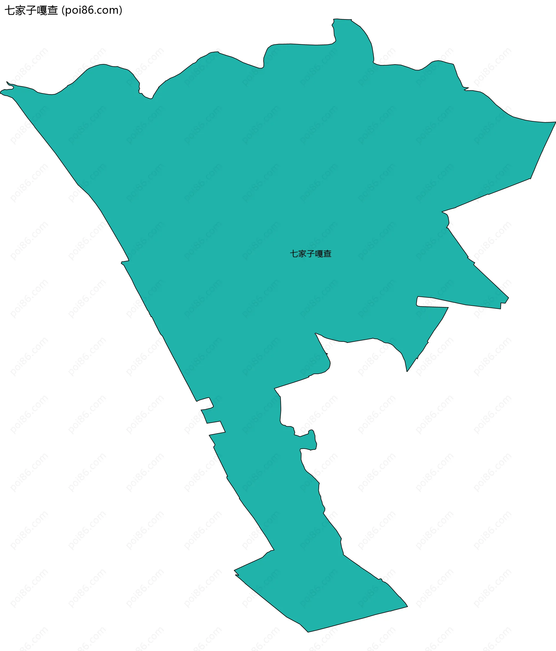 七家子嘎查边界地图