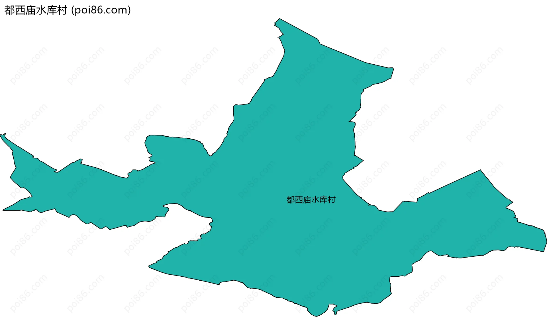都西庙水库村边界地图