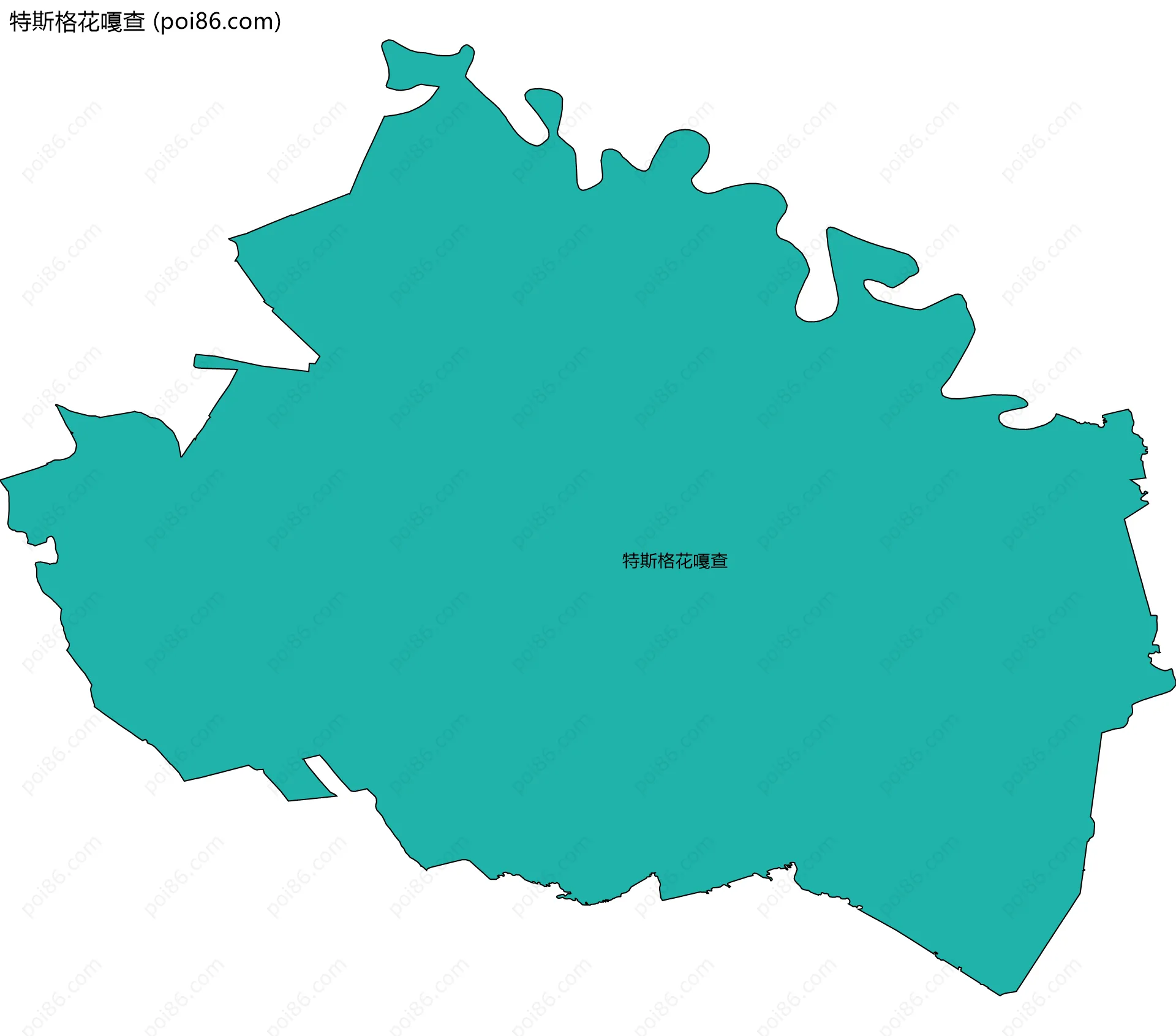 特斯格花嘎查边界地图