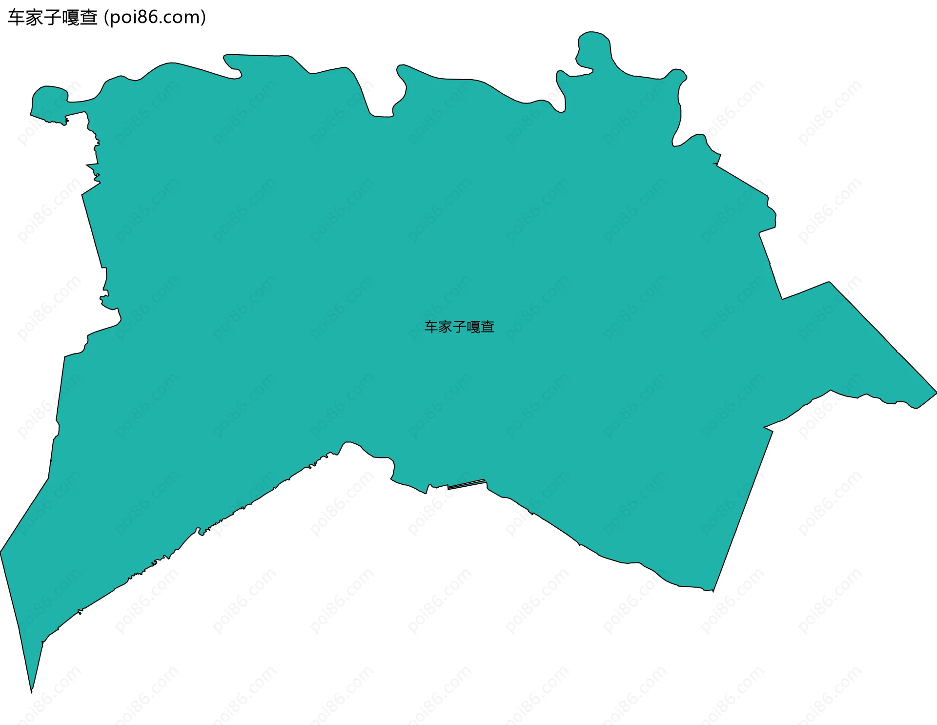 车家子嘎查边界地图