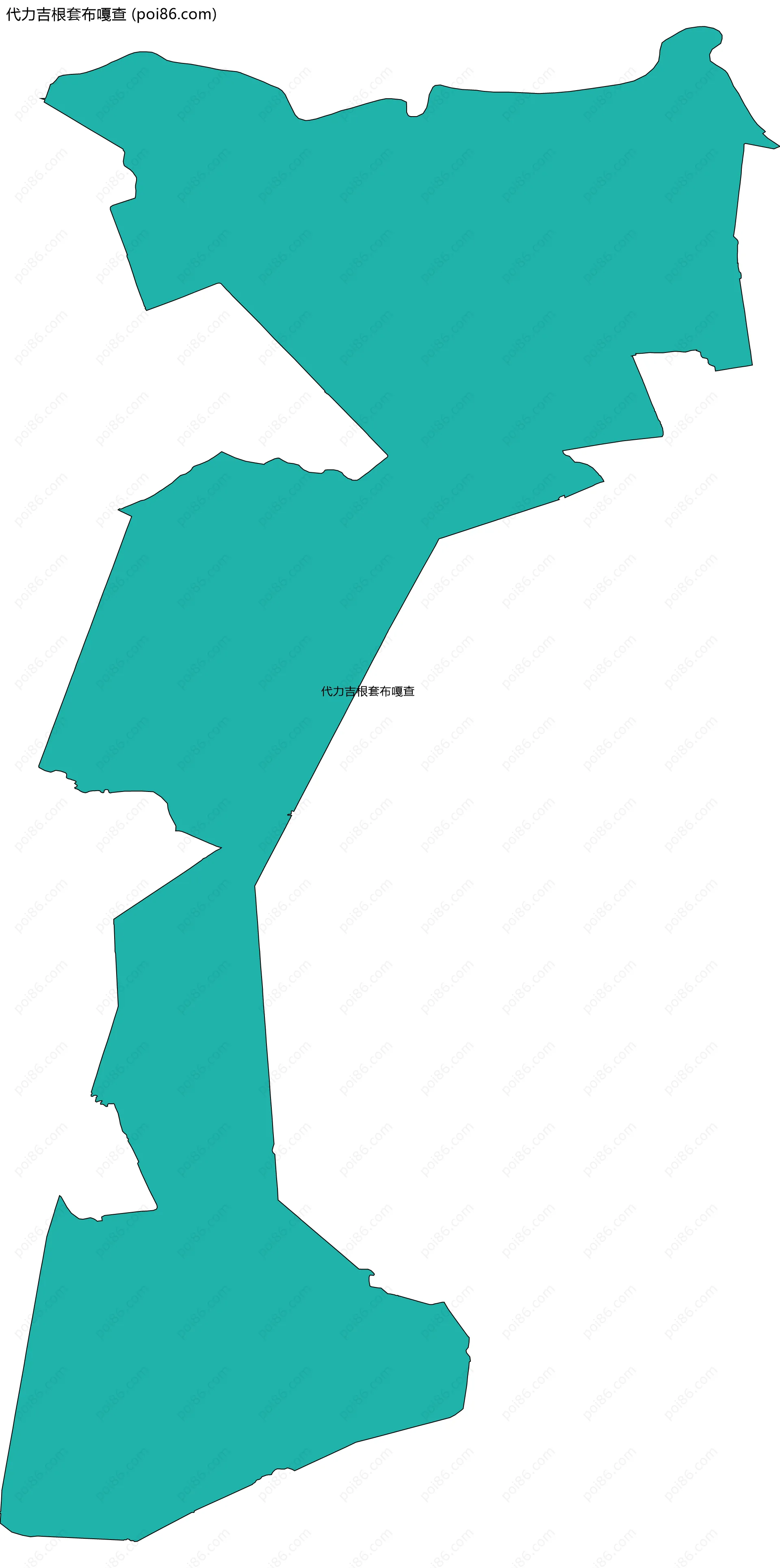 代力吉根套布嘎查边界地图