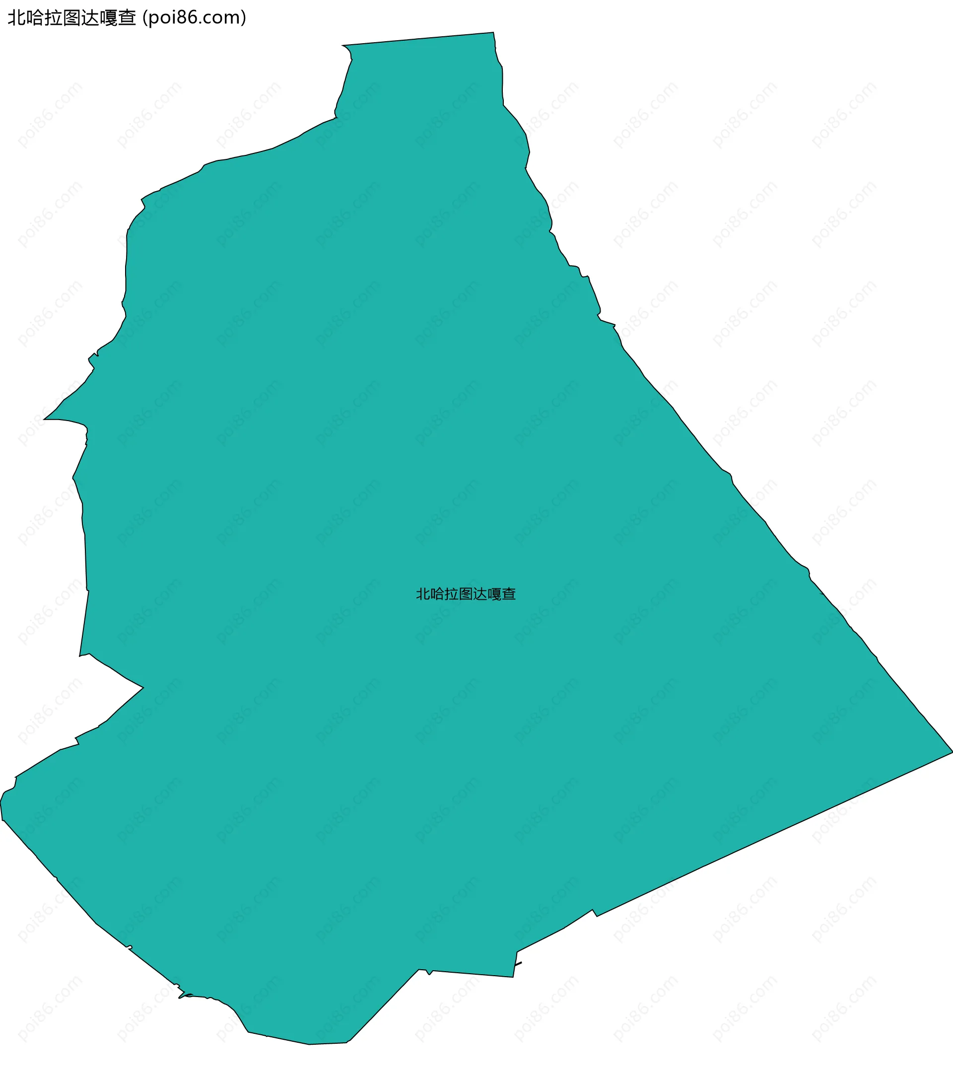 北哈拉图达嘎查边界地图