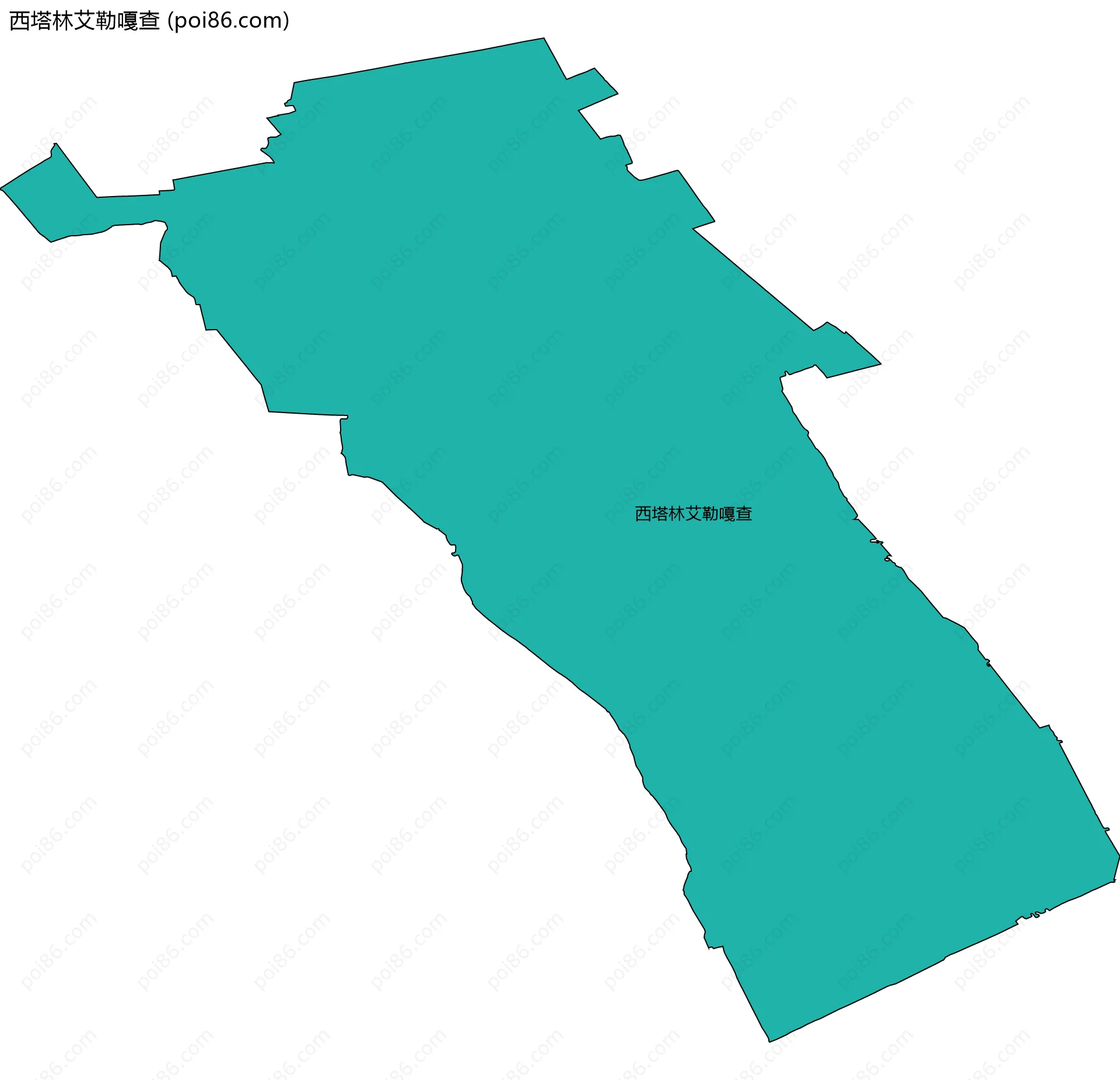 西塔林艾勒嘎查边界地图