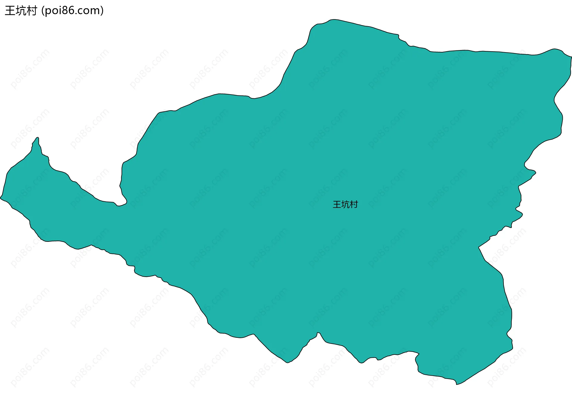 王坑村边界地图