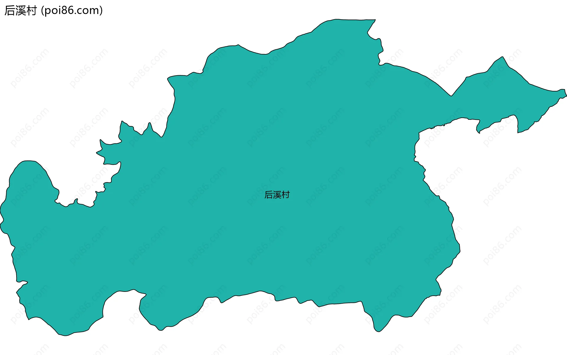 后溪村边界地图