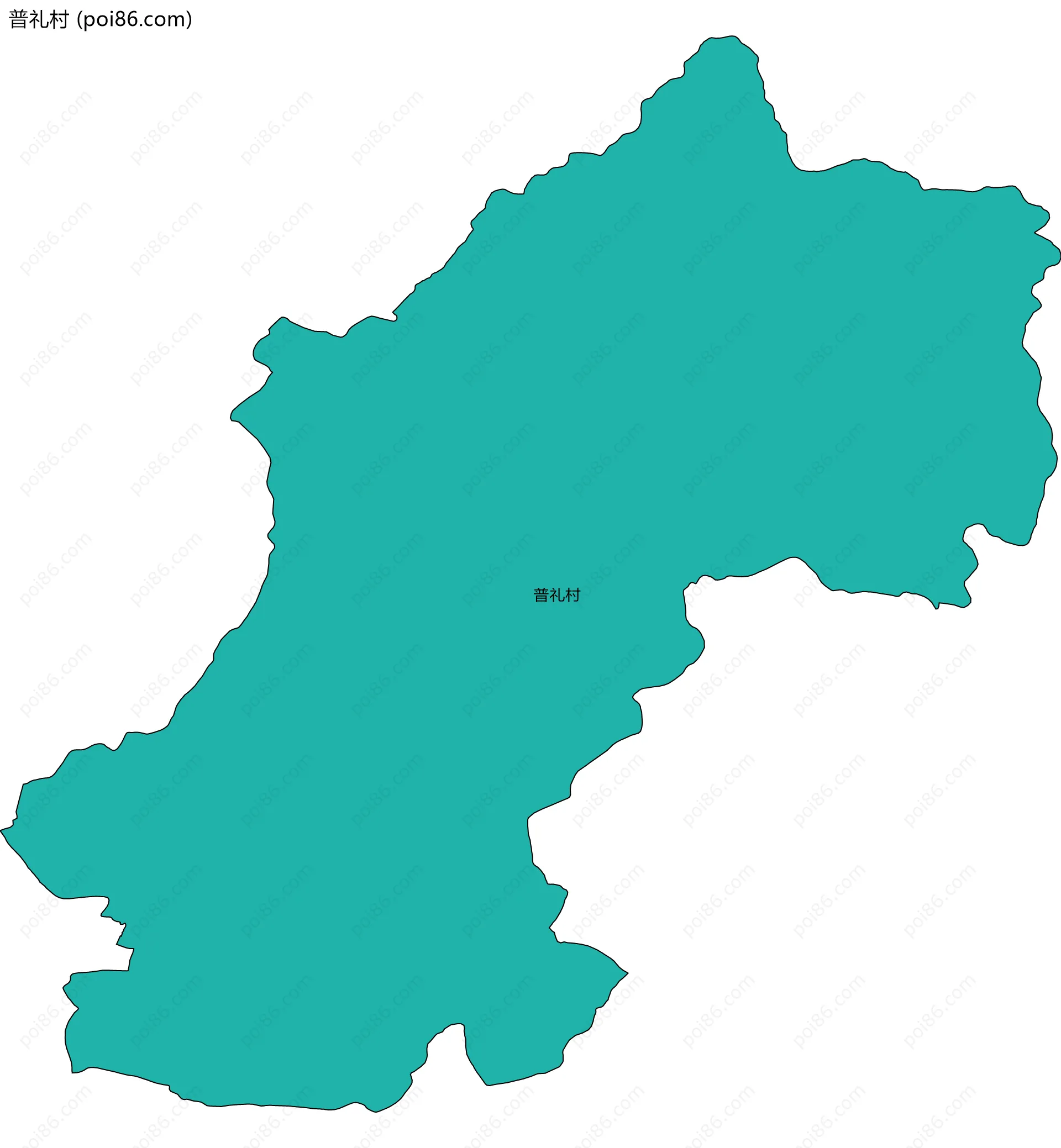 普礼村边界地图