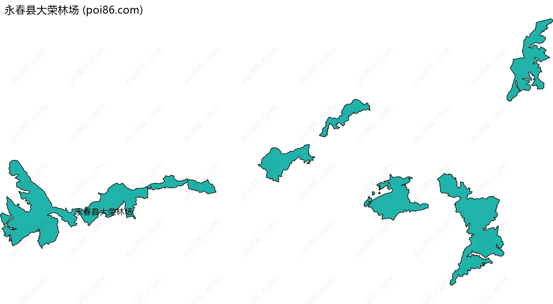 永春县大荣林场边界地图