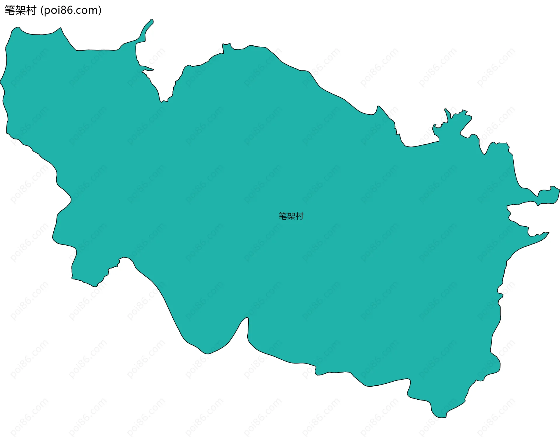 笔架村边界地图