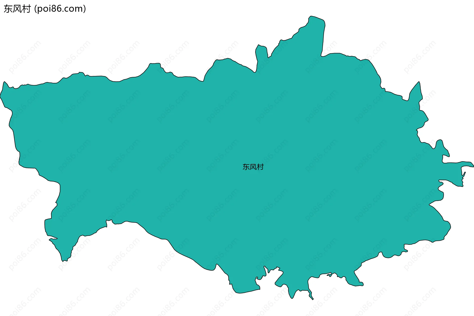 东风村边界地图