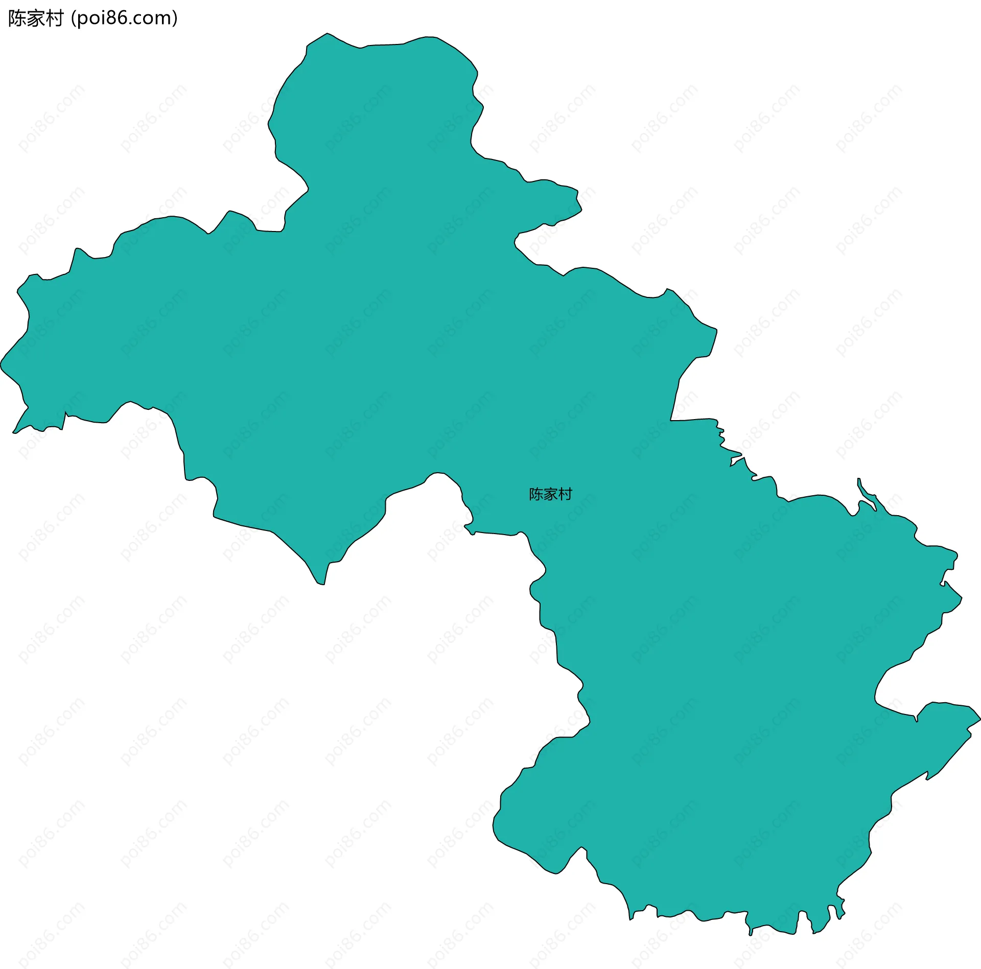 陈家村边界地图