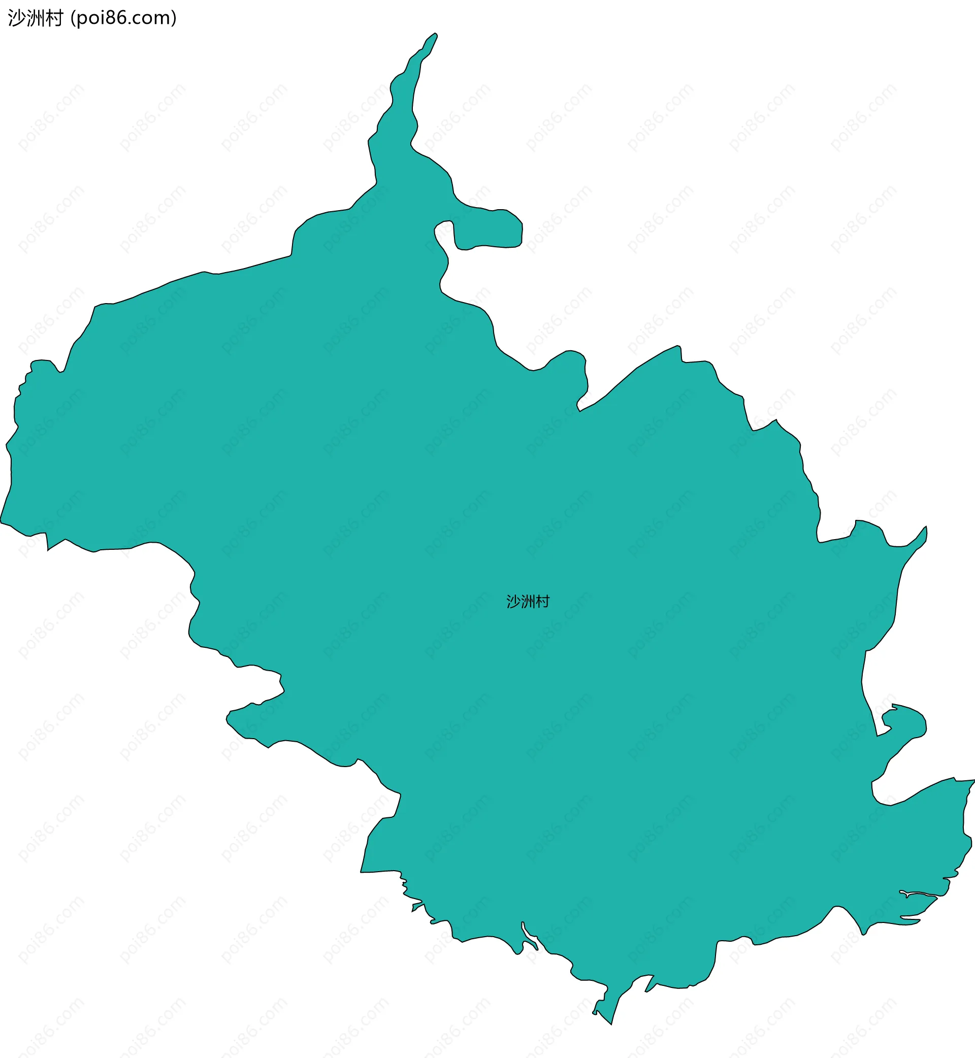 沙洲村边界地图