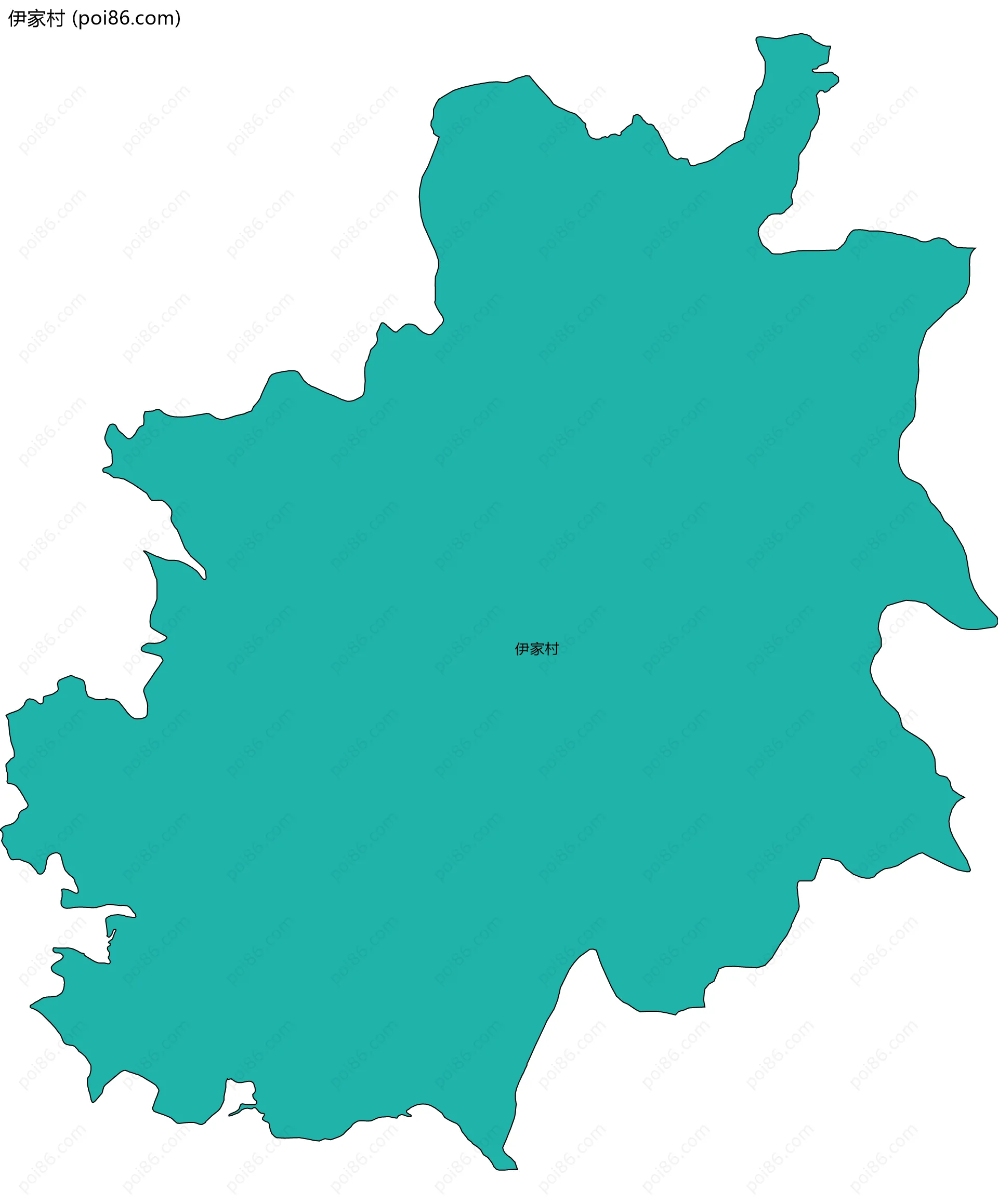 伊家村边界地图