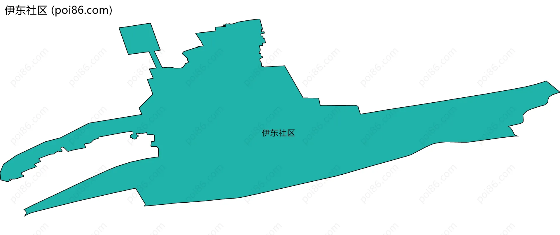 伊东社区边界地图
