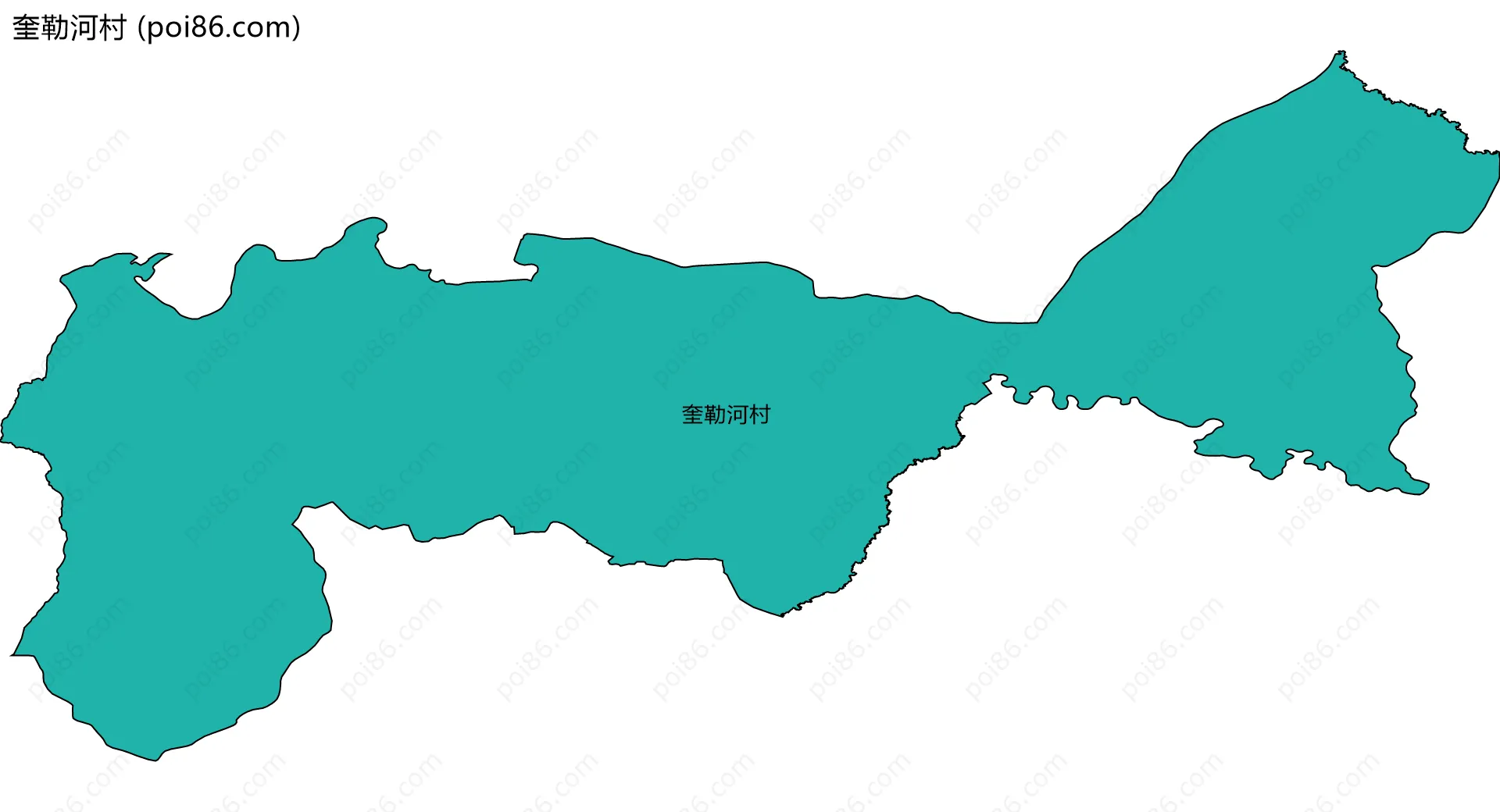 奎勒河村边界地图