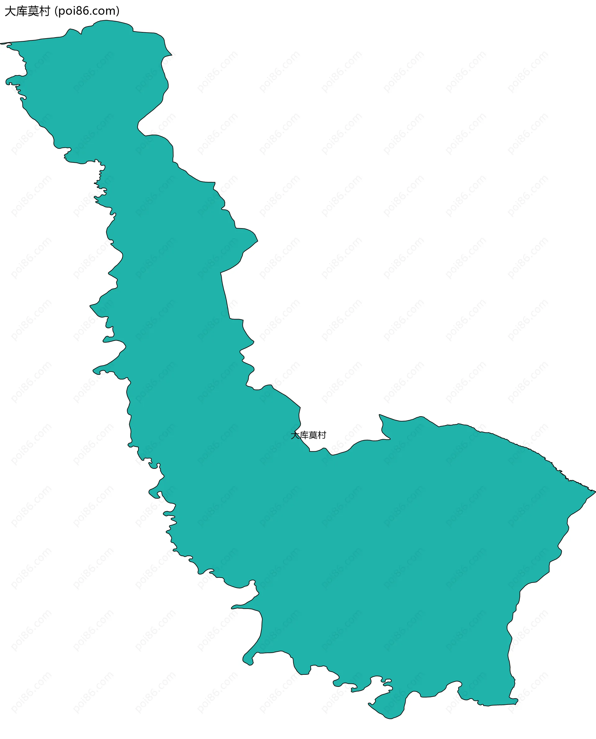 大库莫村边界地图