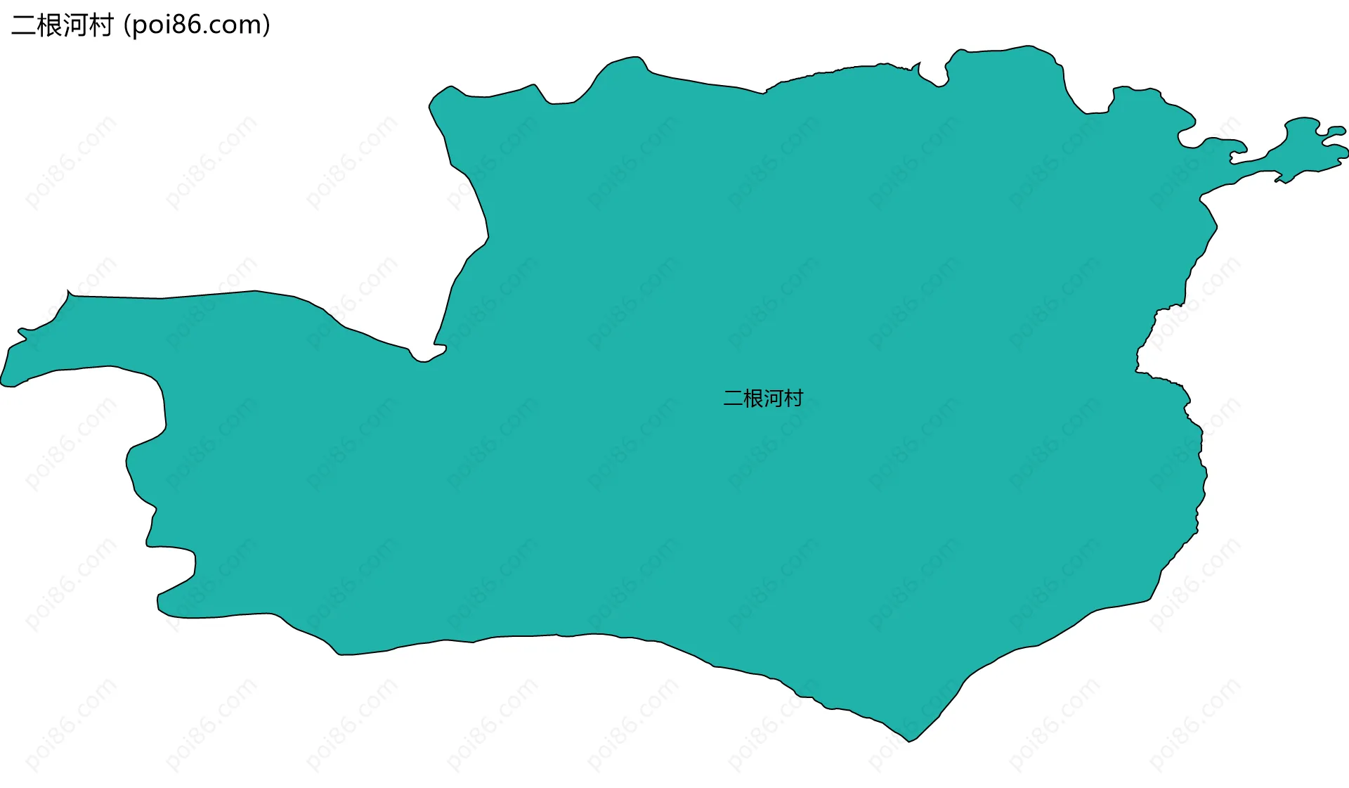 二根河村边界地图