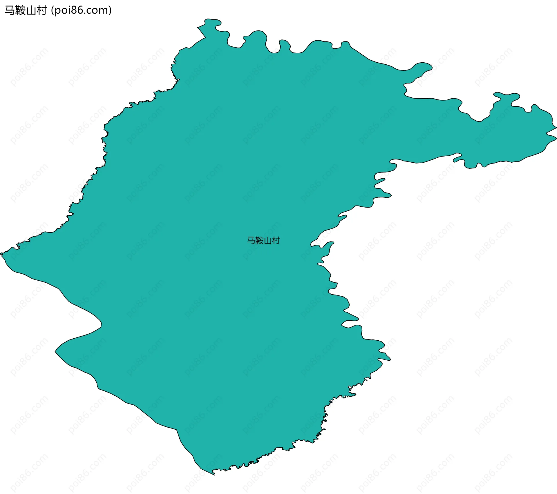 马鞍山村边界地图