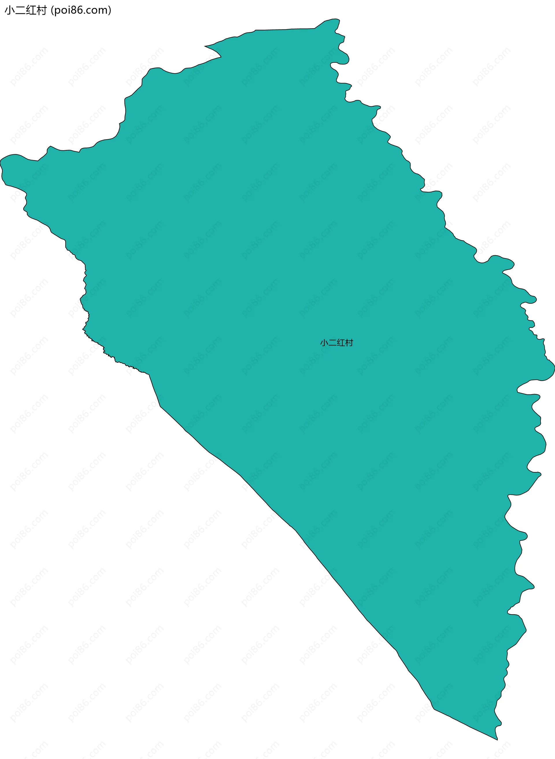 小二红村边界地图