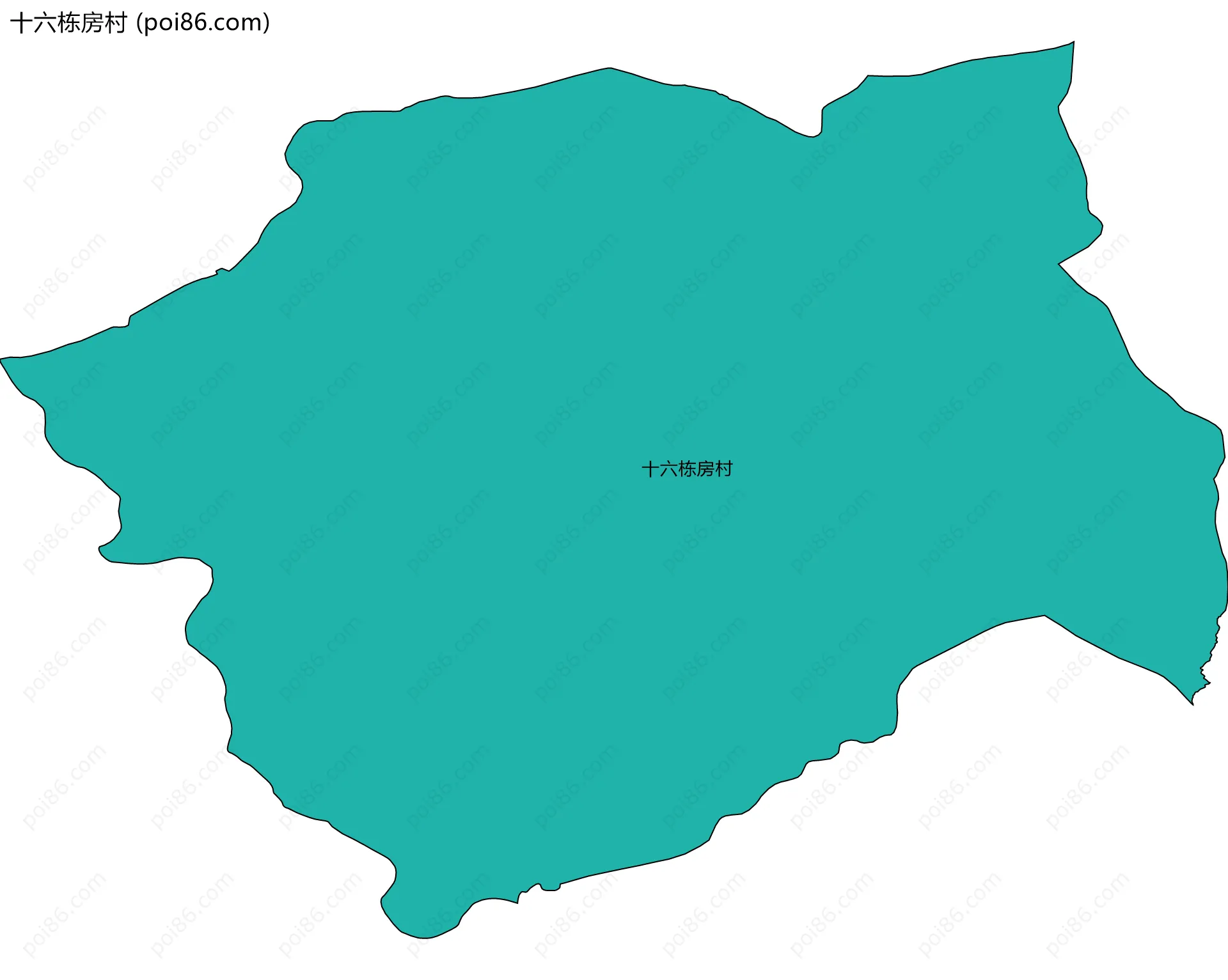 十六栋房村边界地图