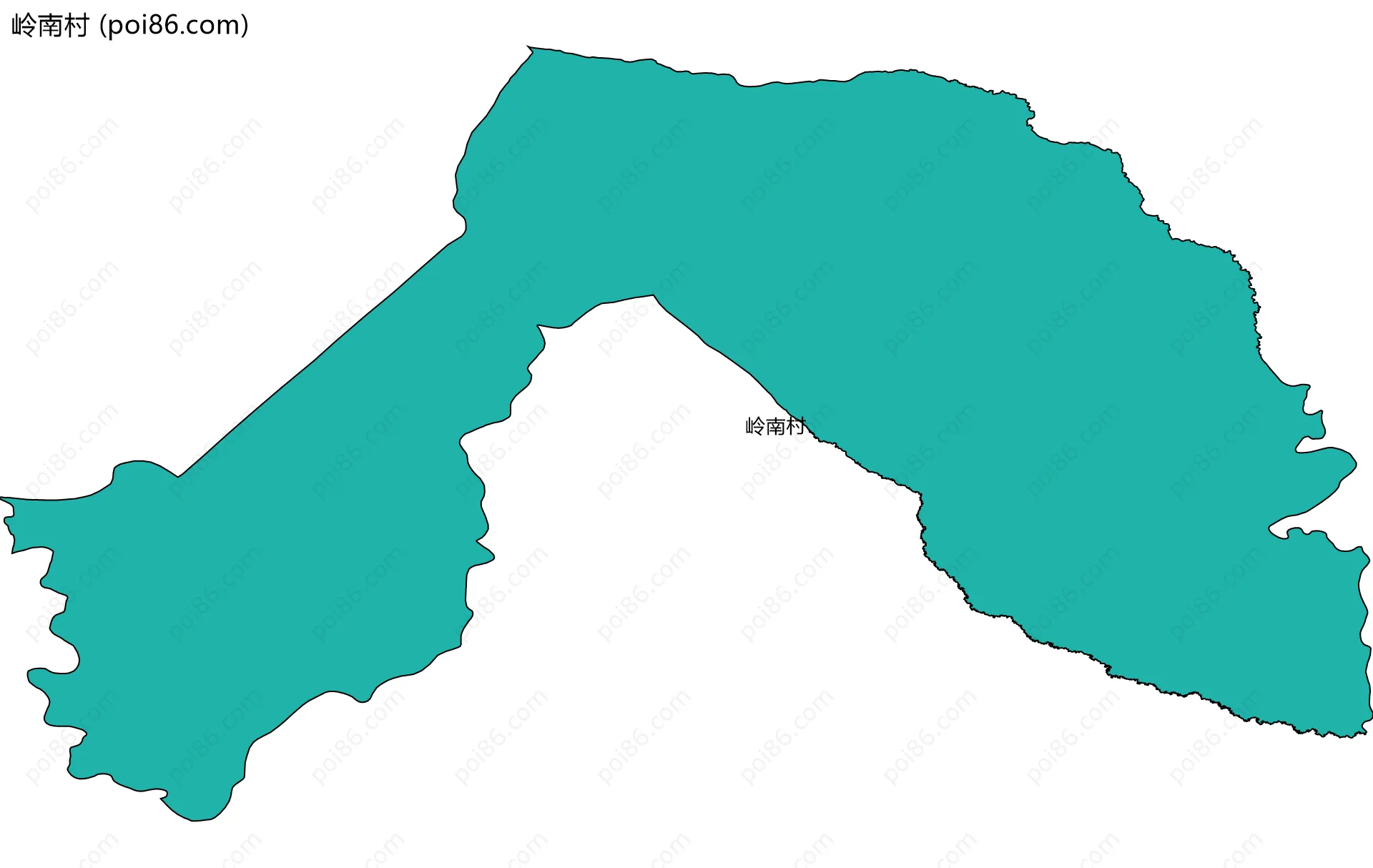 岭南村边界地图