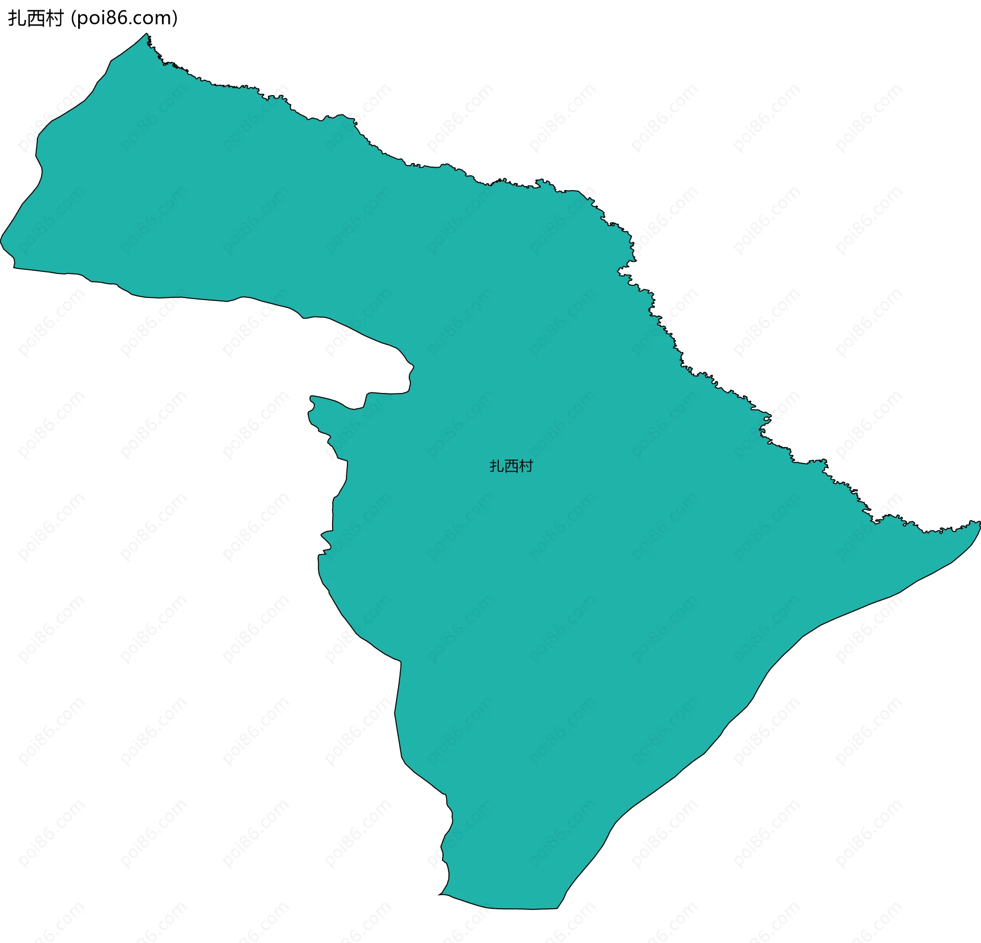 扎西村边界地图