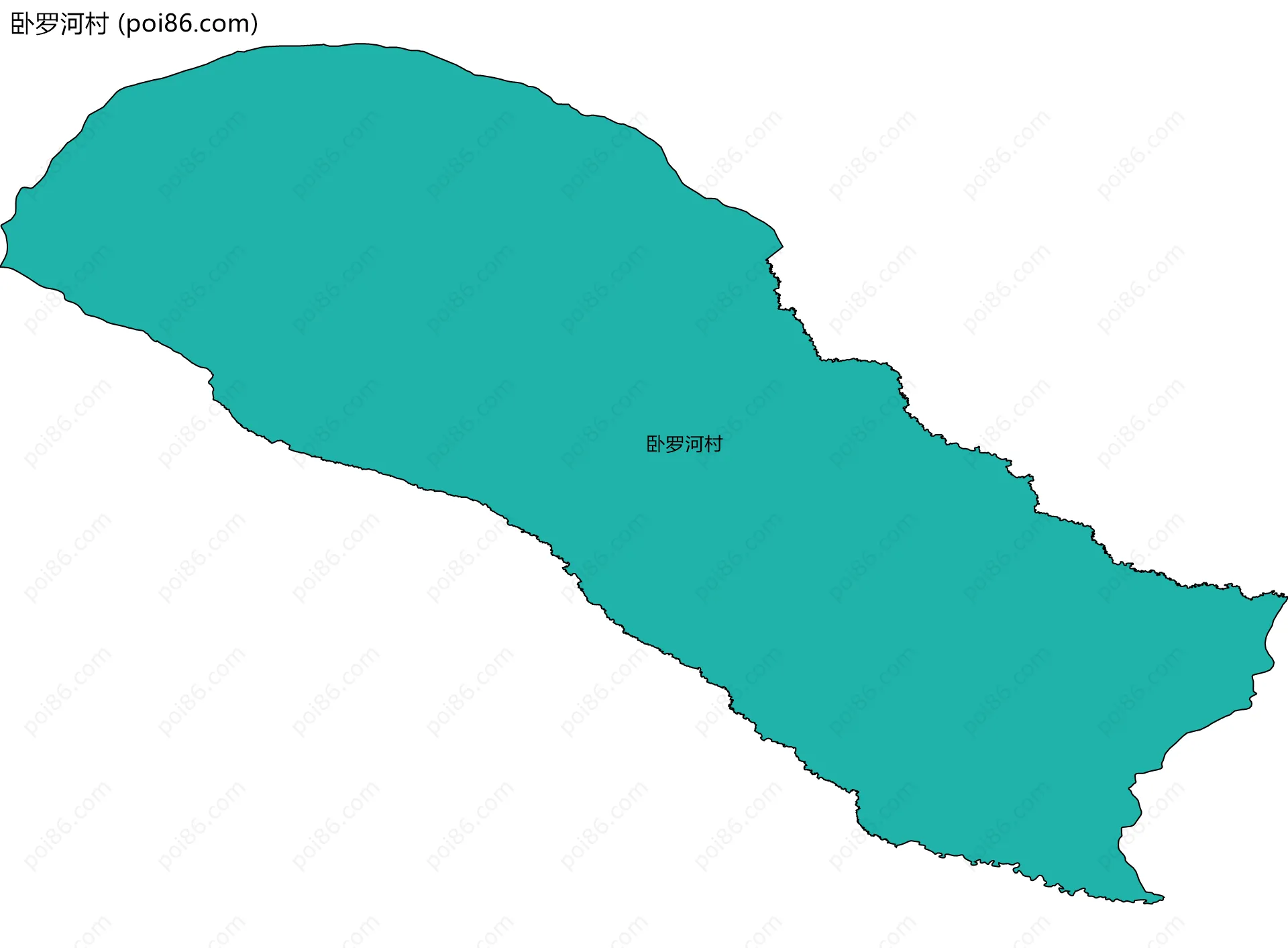 卧罗河村边界地图