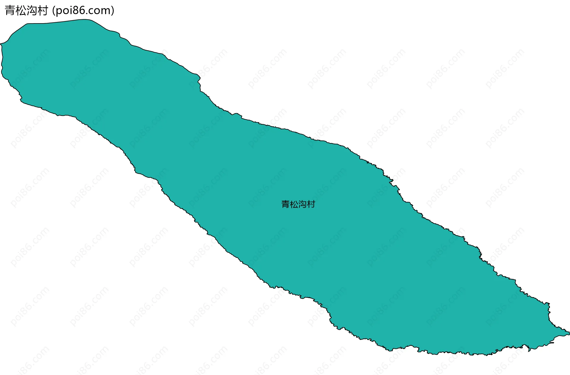 青松沟村边界地图