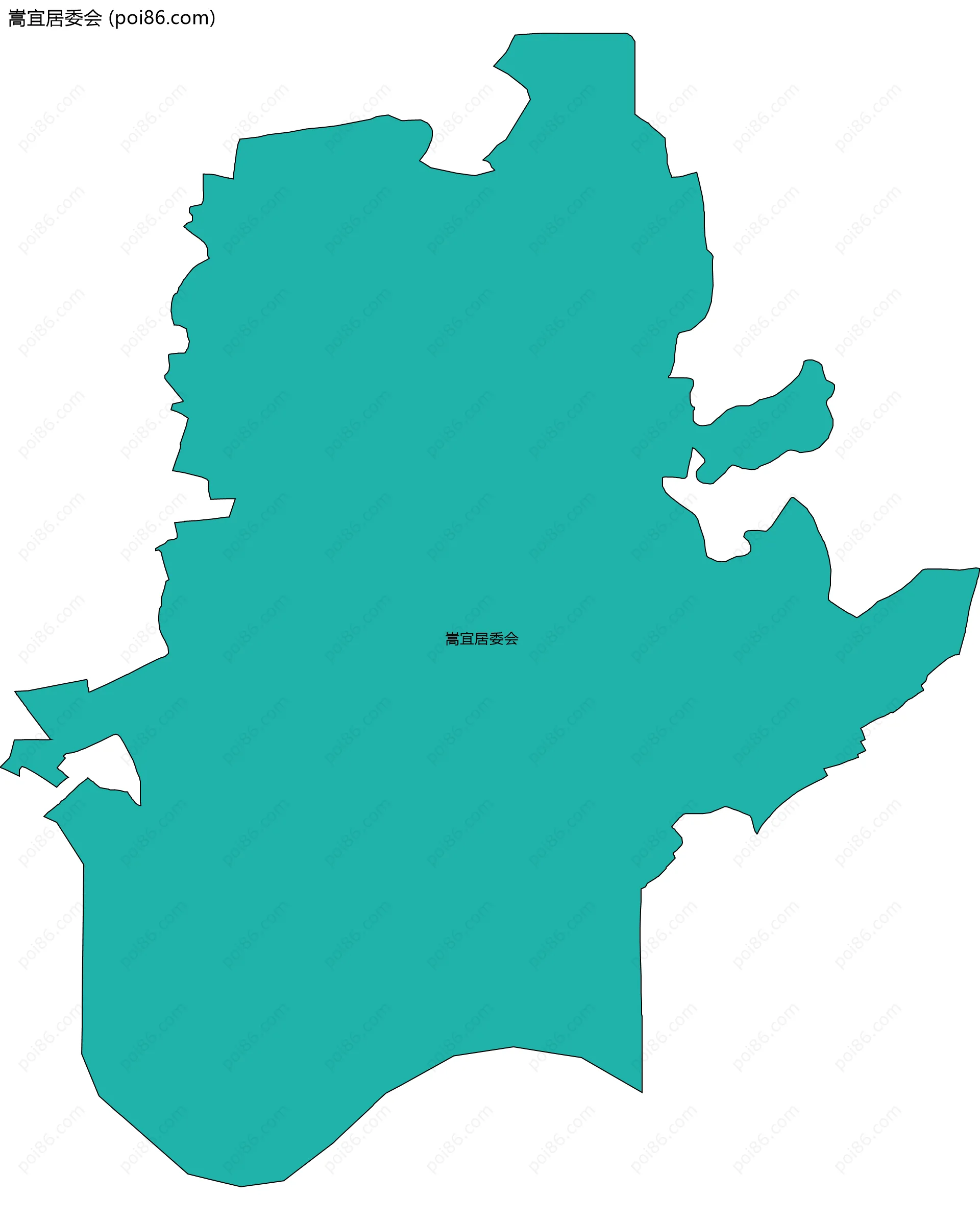 嵩宜居委会边界地图