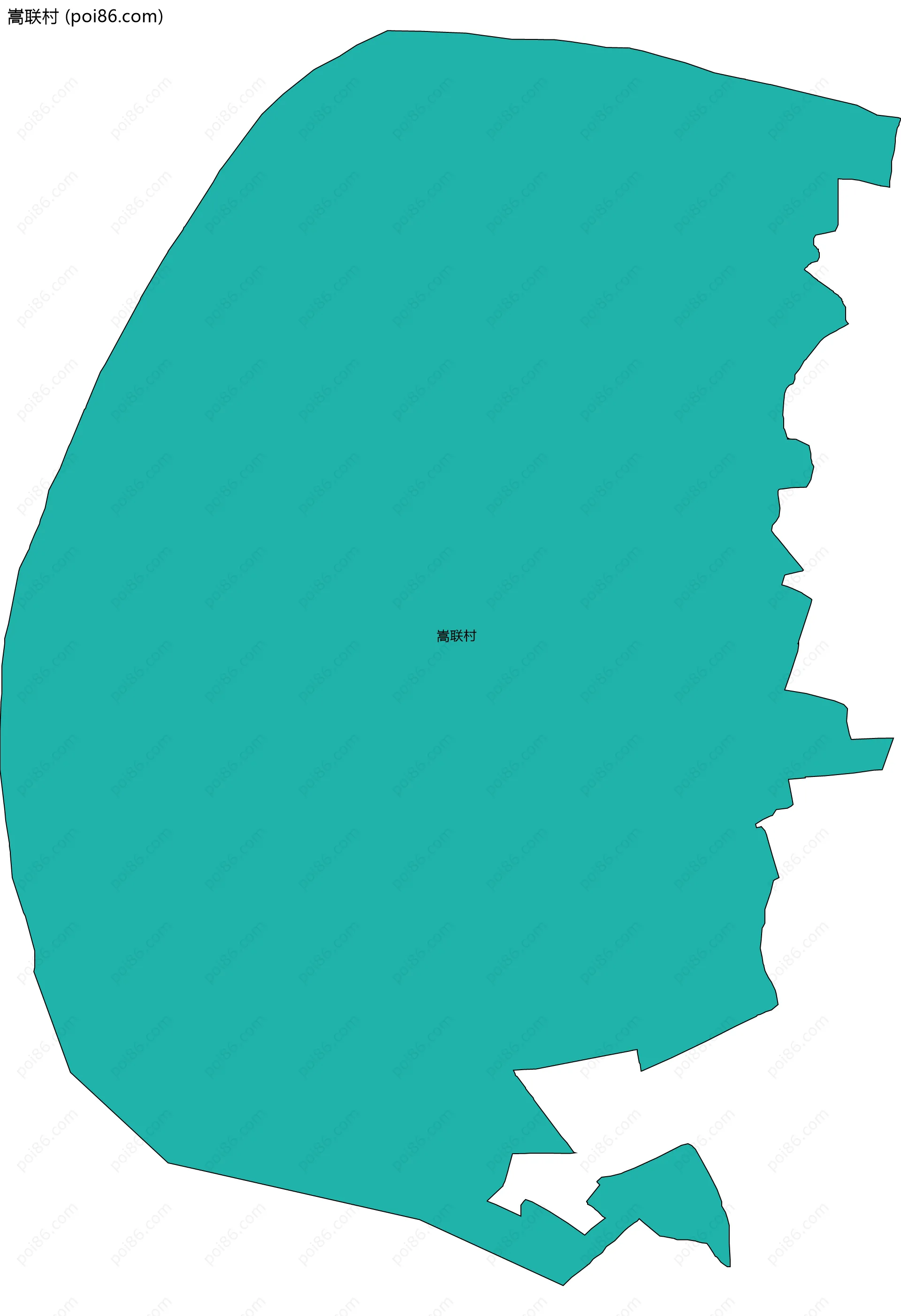 嵩联村边界地图