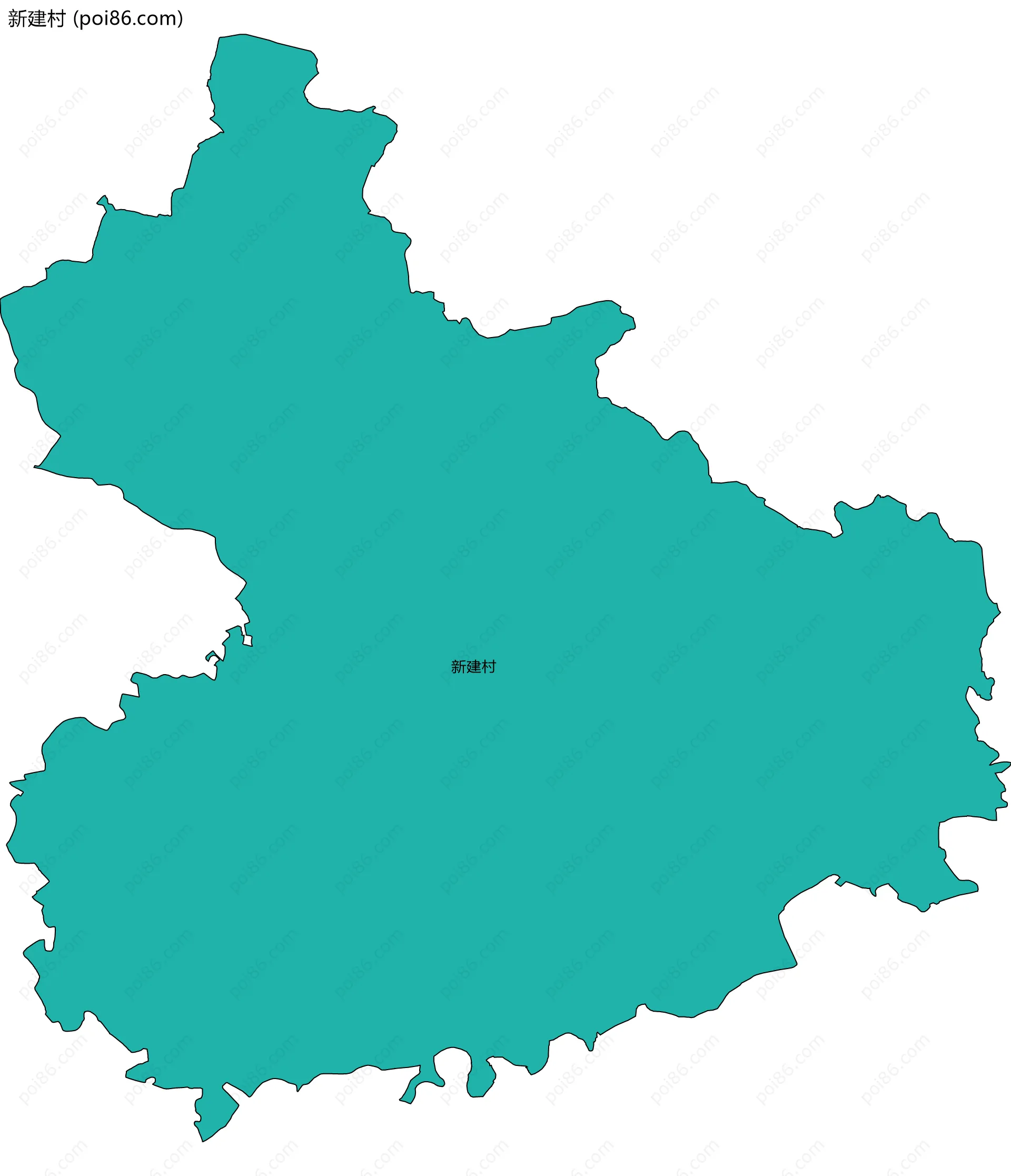 新建村边界地图