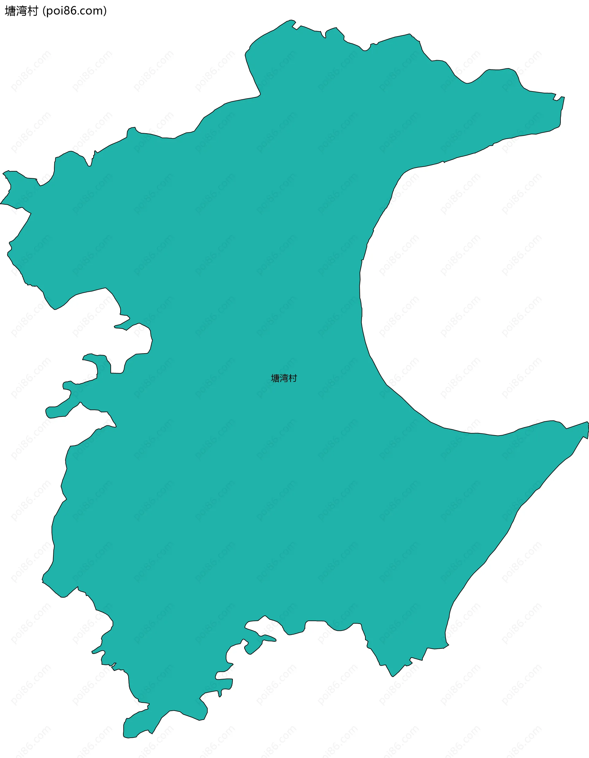 塘湾村边界地图