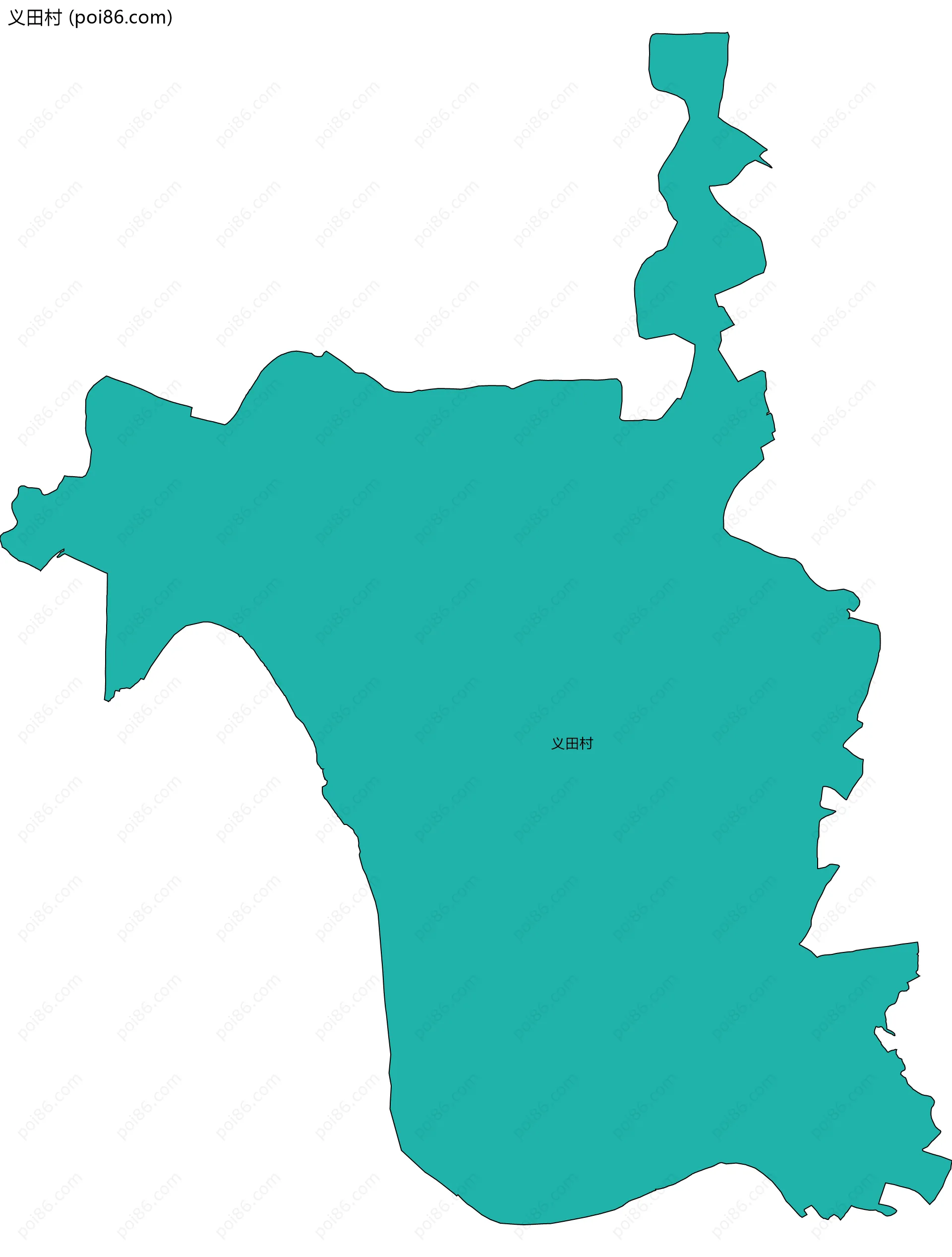 义田村边界地图