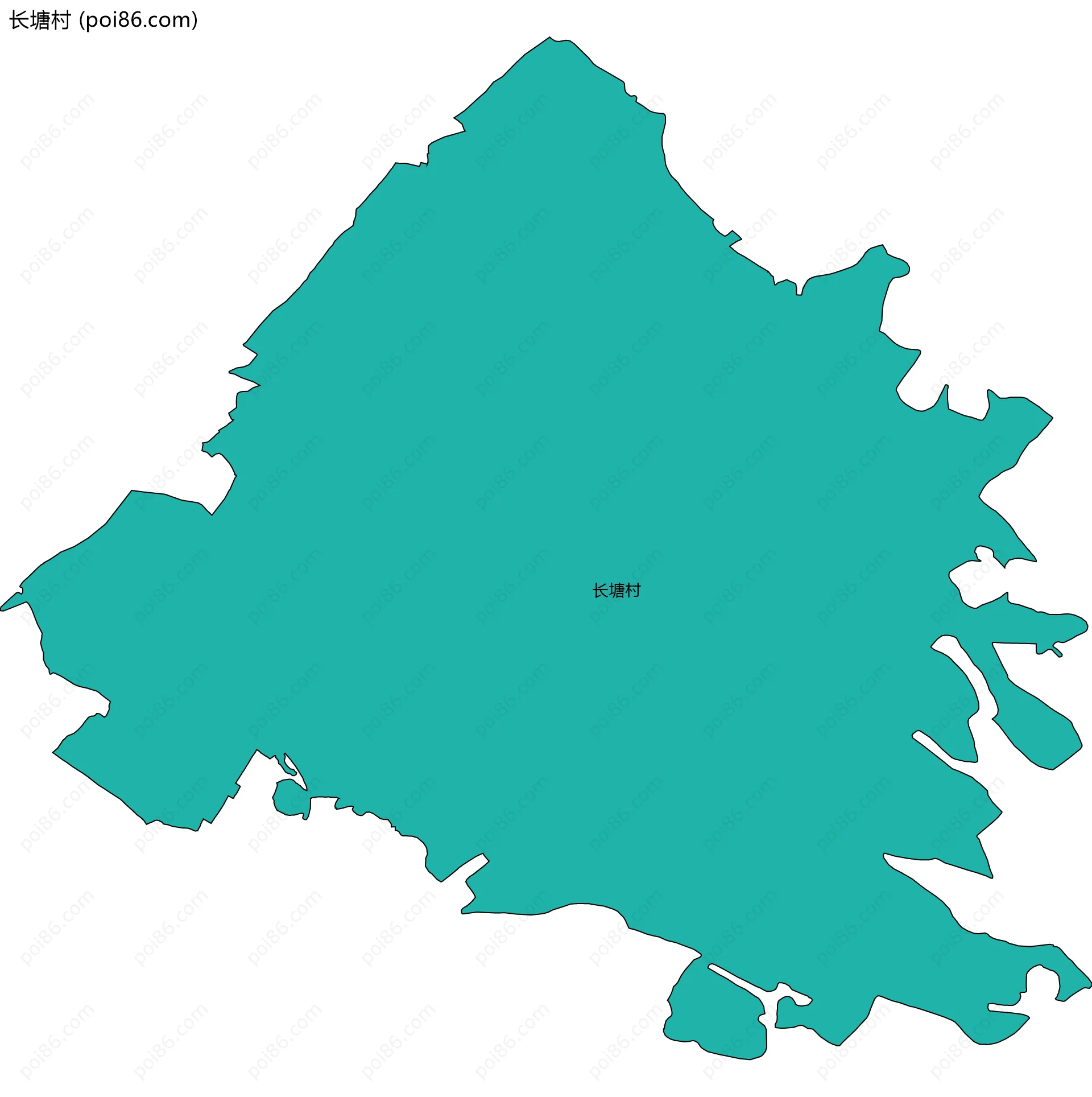 长塘村边界地图