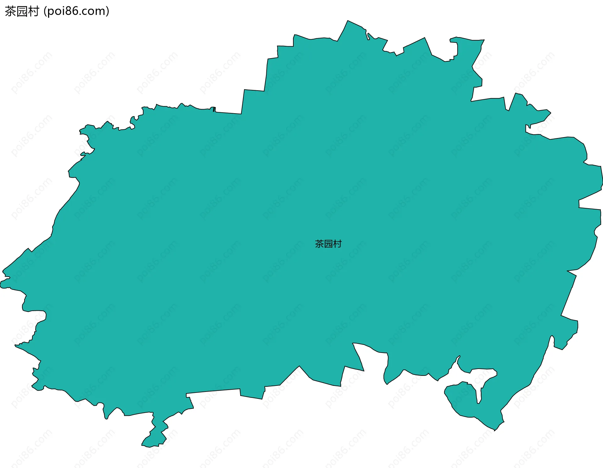 茶园村边界地图