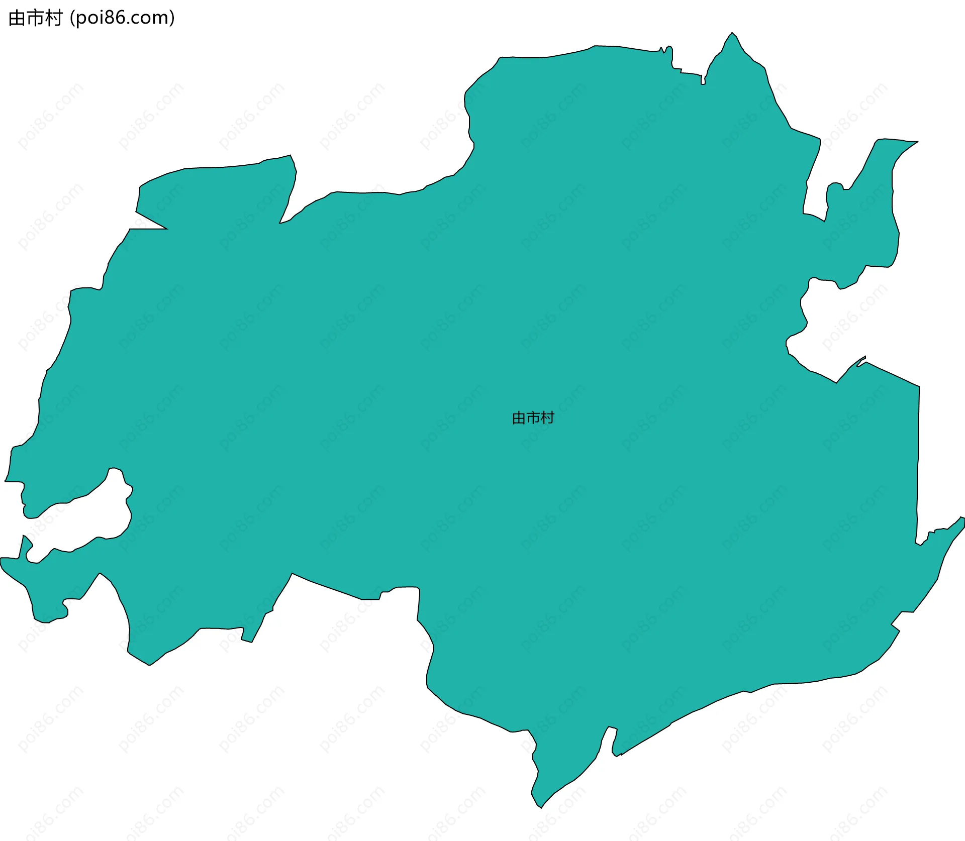 由市村边界地图