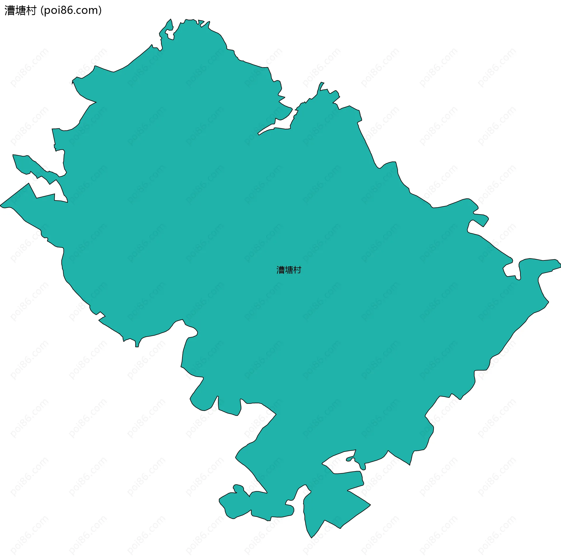 漕塘村边界地图